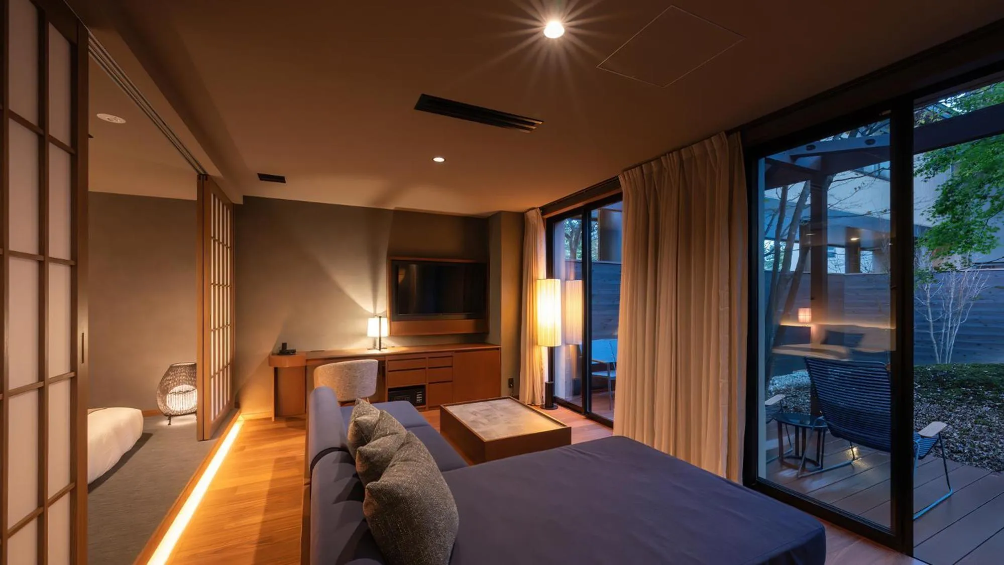 Bed in Nasu-Onsen Shinshun no Kago Hewitt Resort