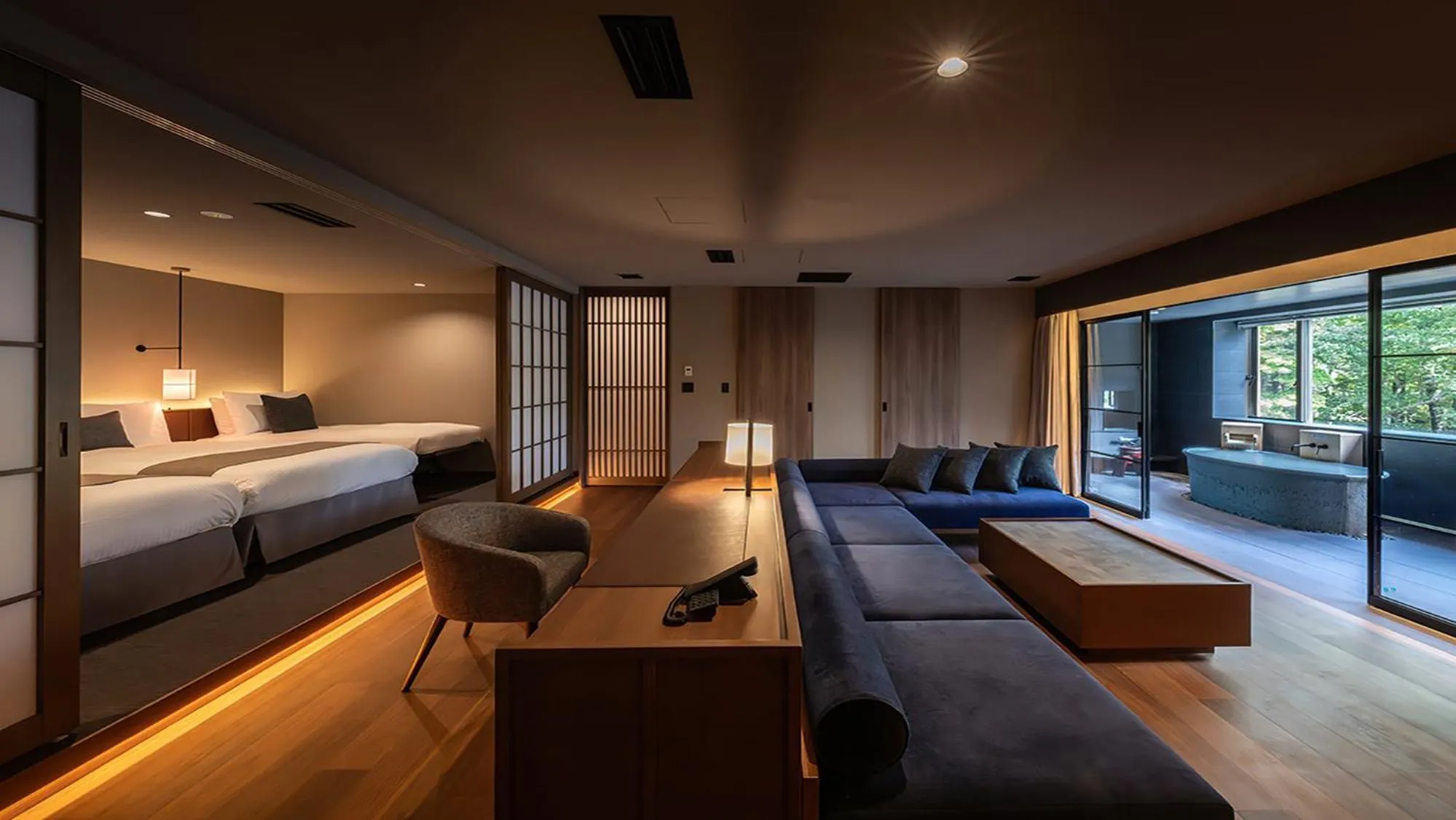 Bed in Nasu-Onsen Shinshun no Kago Hewitt Resort