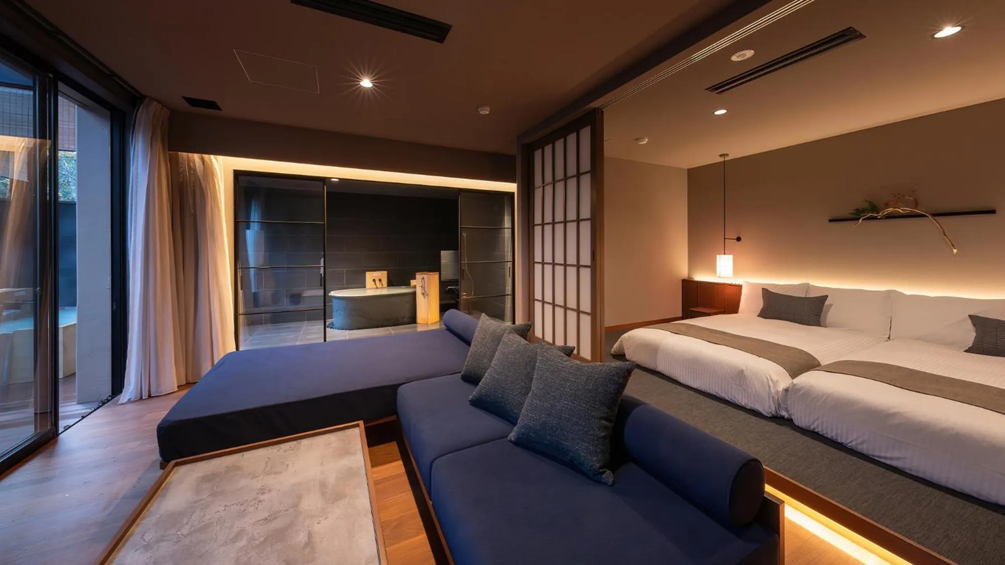 Bed in Nasu-Onsen Shinshun no Kago Hewitt Resort