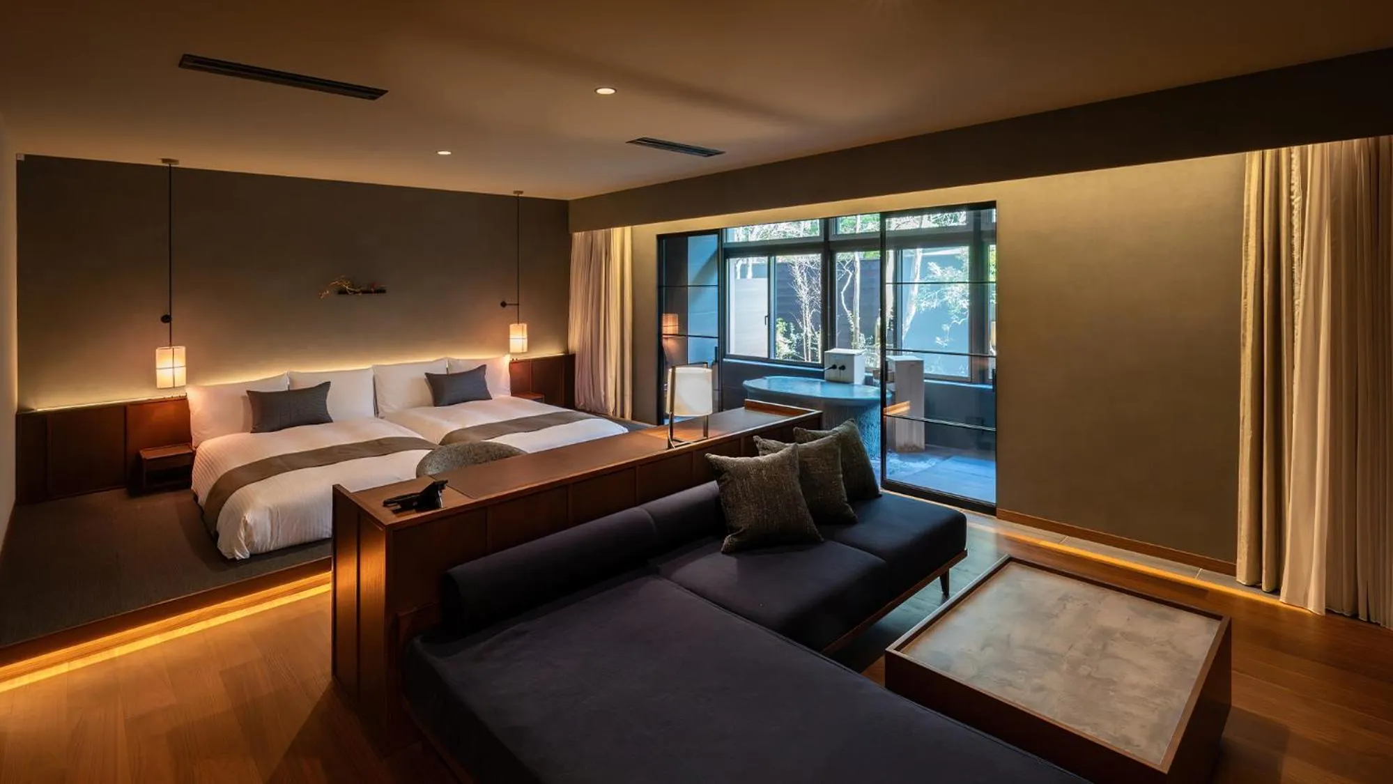 Bed in Nasu-Onsen Shinshun no Kago Hewitt Resort