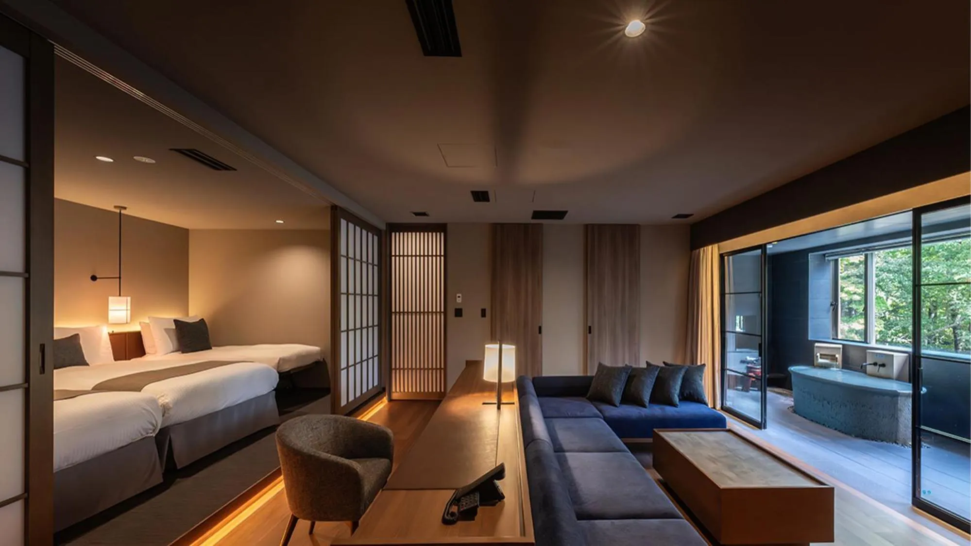 Bed in Nasu-Onsen Shinshun no Kago Hewitt Resort