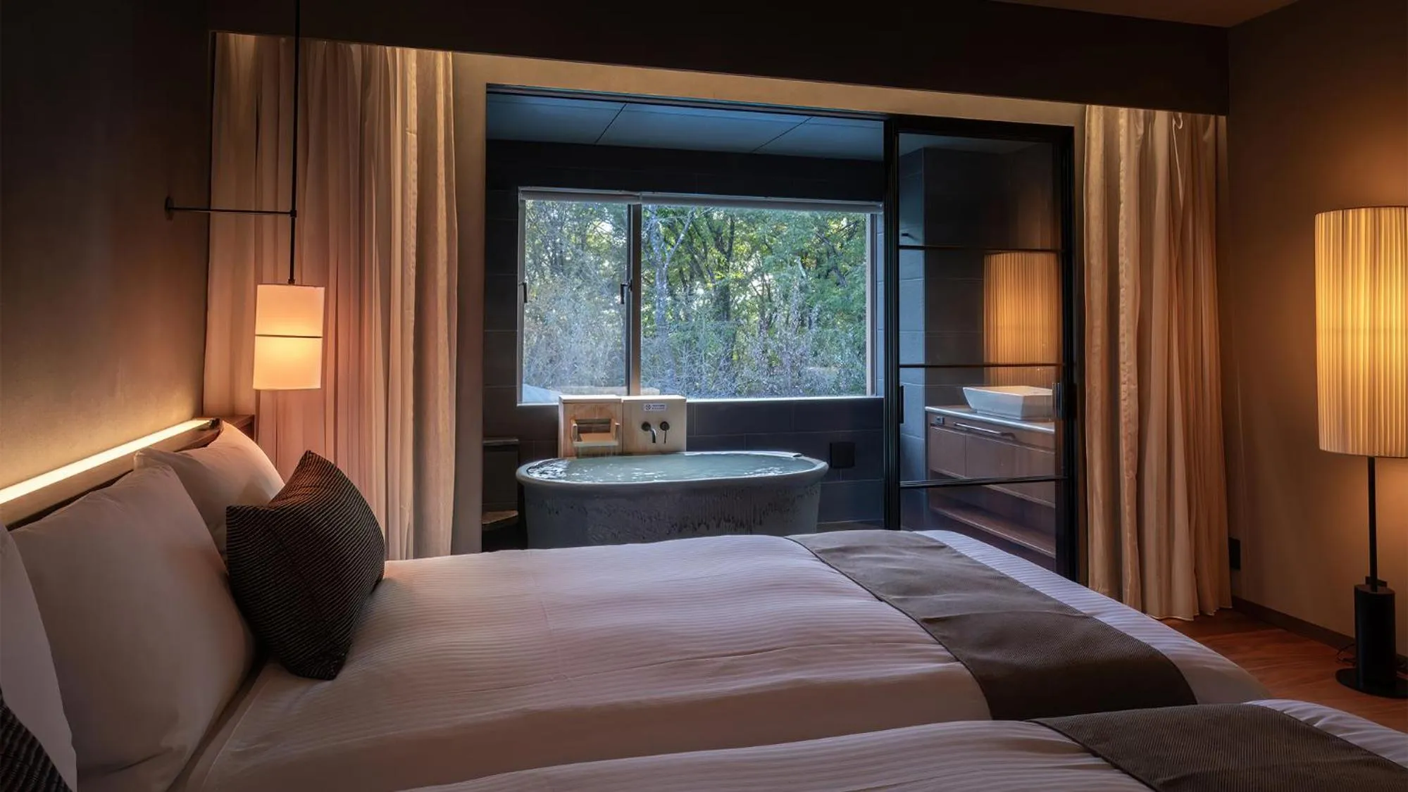 Bed in Nasu-Onsen Shinshun no Kago Hewitt Resort