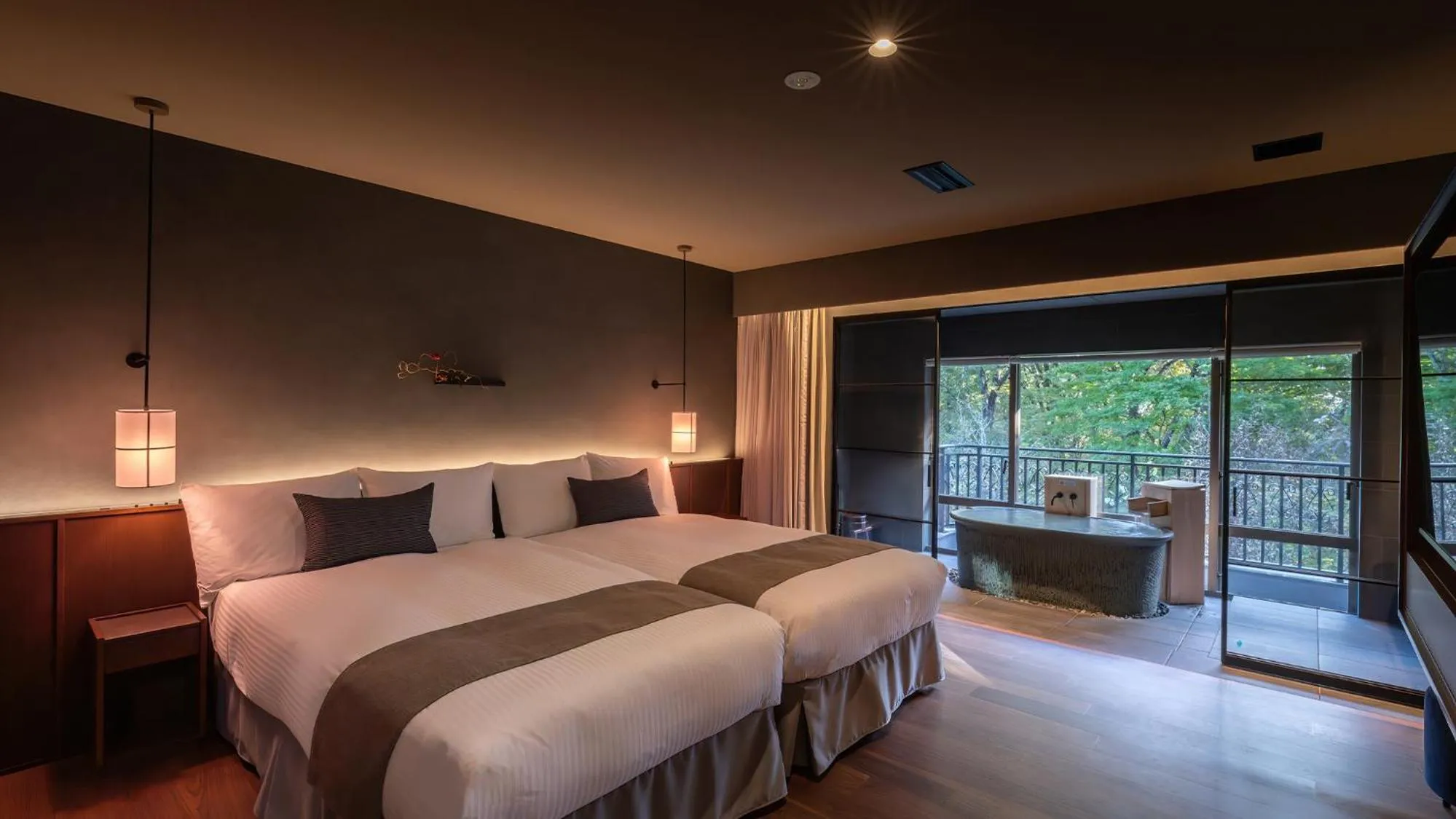 Bed in Nasu-Onsen Shinshun no Kago Hewitt Resort