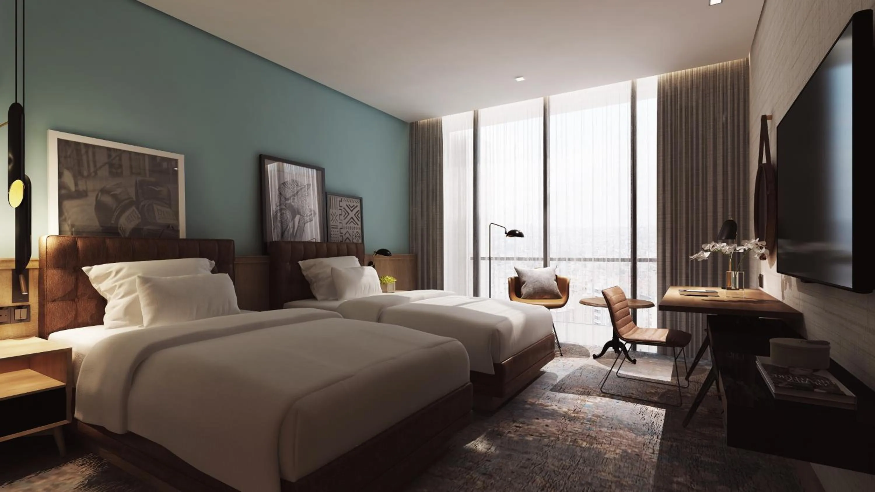 Bed in Four Points by Sheraton Dakar Diamniadio