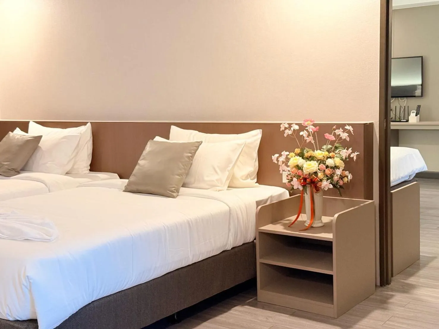 Bed in Miloft Suvarnabhumi Airport Hotel