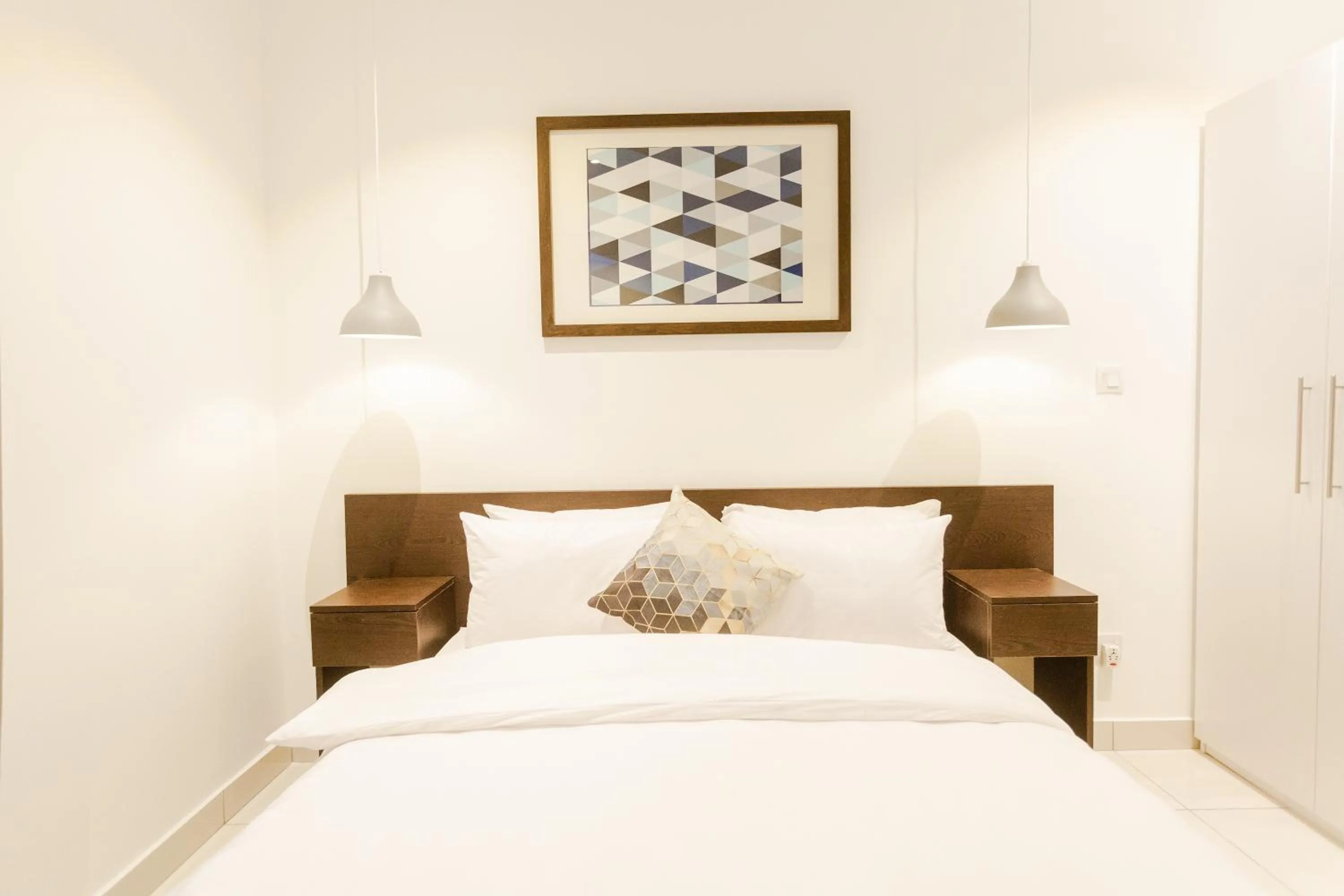 Bed in Accra Luxury Apartments at Embassy Gardens