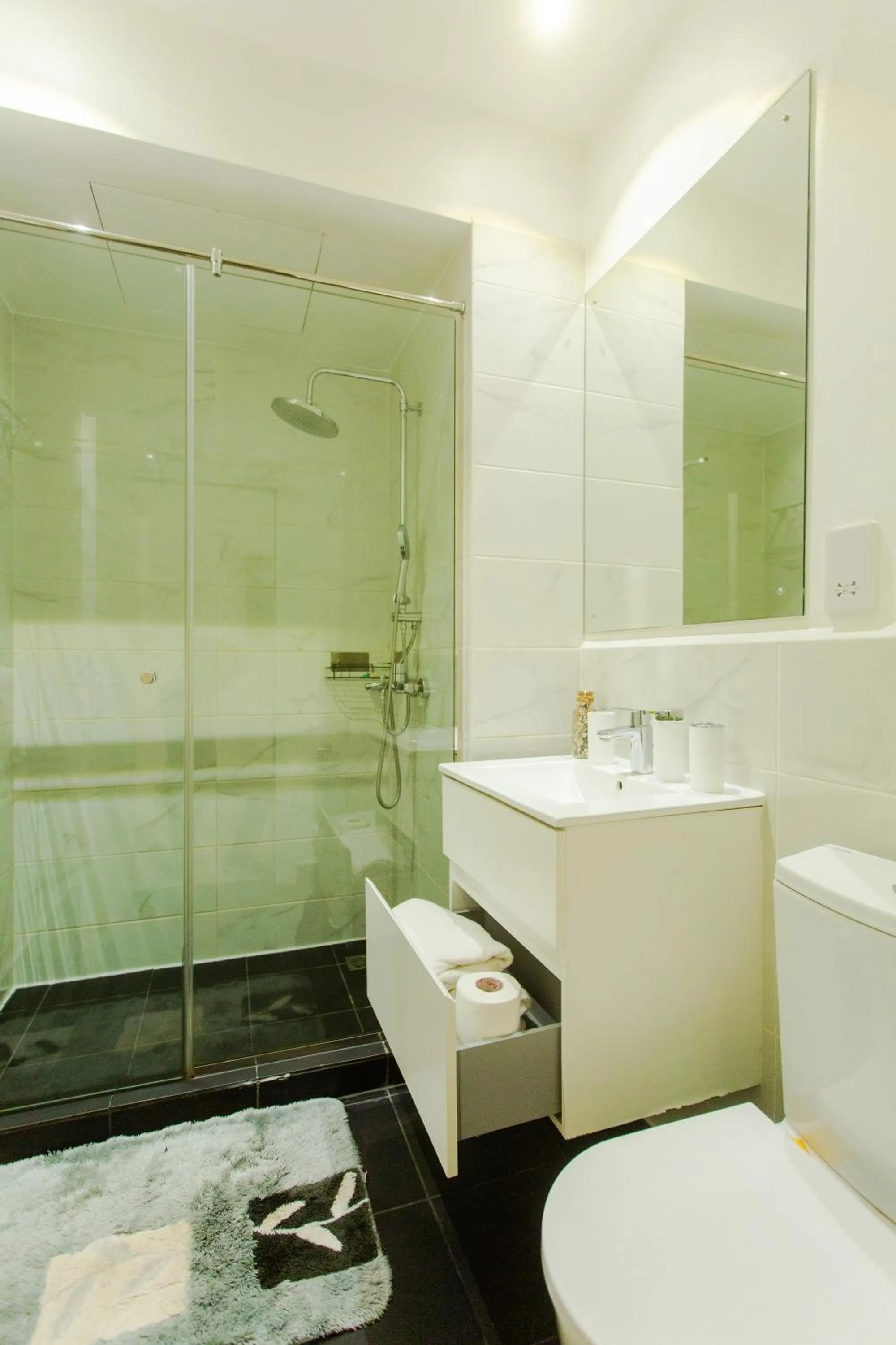 Shower in Accra Luxury Apartments at Embassy Gardens