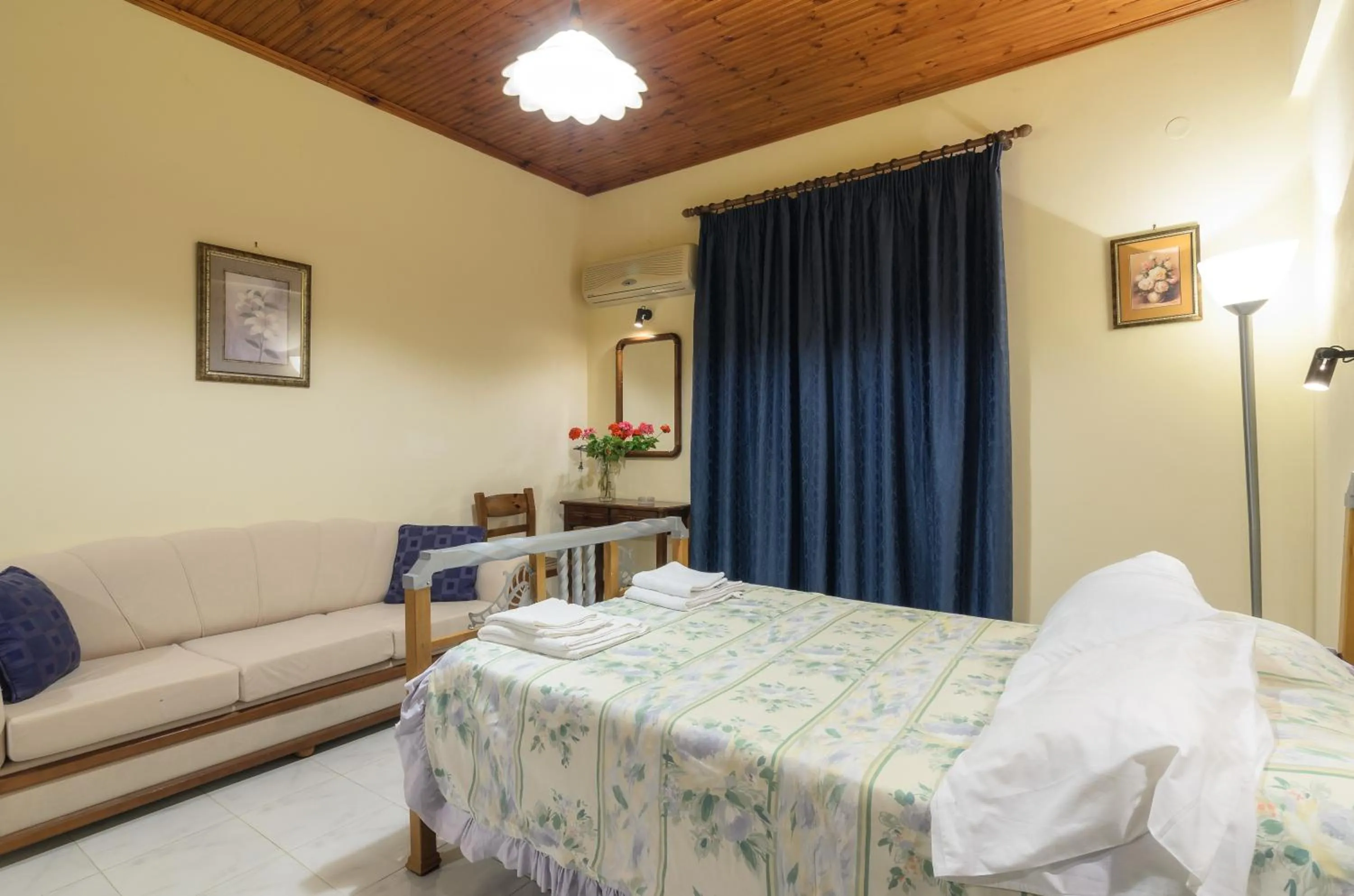 Living room, Bed in Artemis Apartments