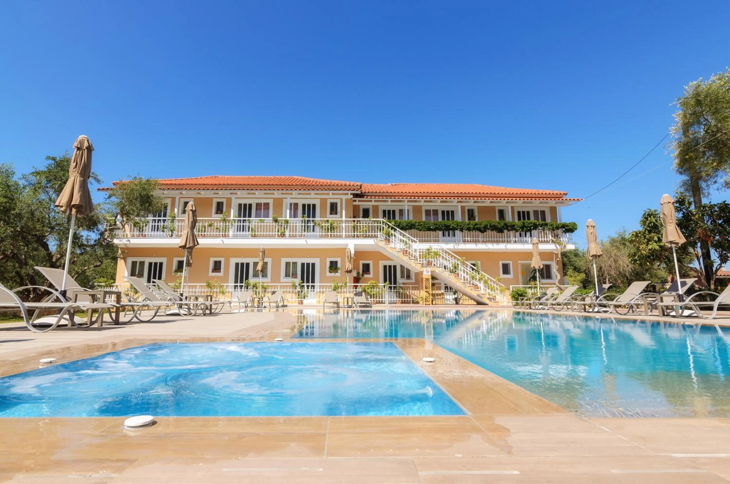 Pool view in Artemis Apartments