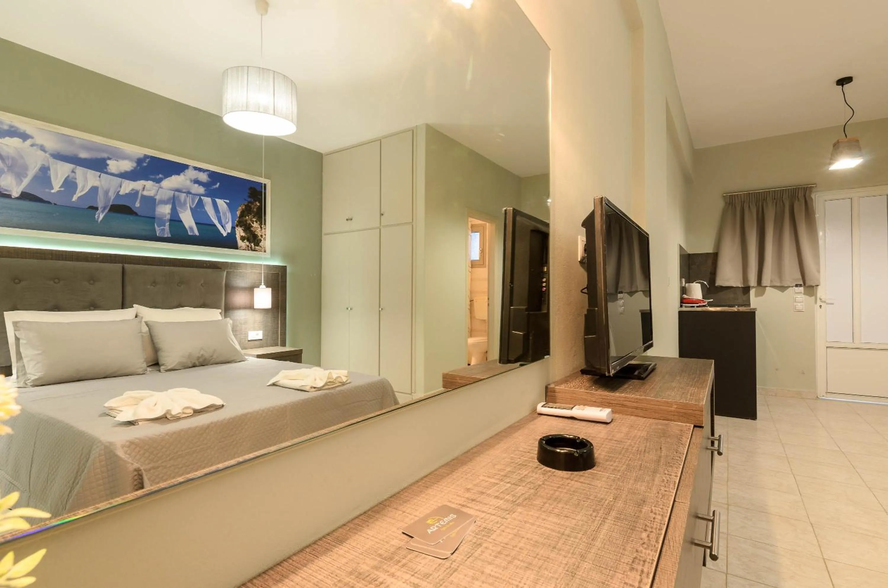 Bed in Artemis Apartments