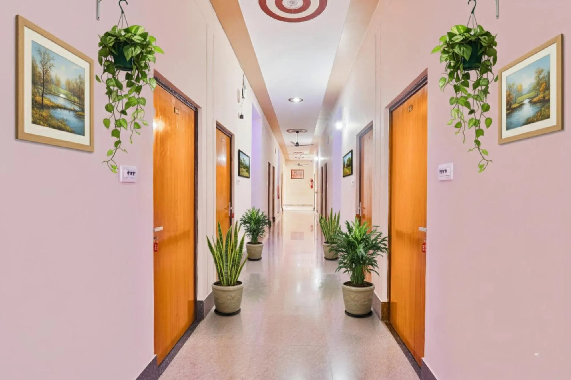 Lobby or reception in FabHotel Shree Venkatesh Nileyam