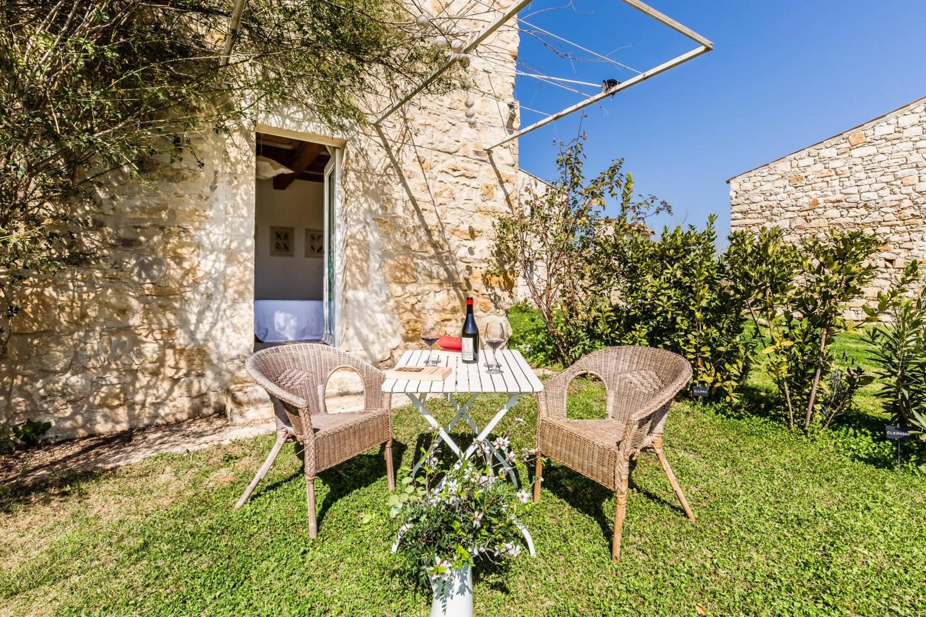 Garden view in Baglio Occhipinti