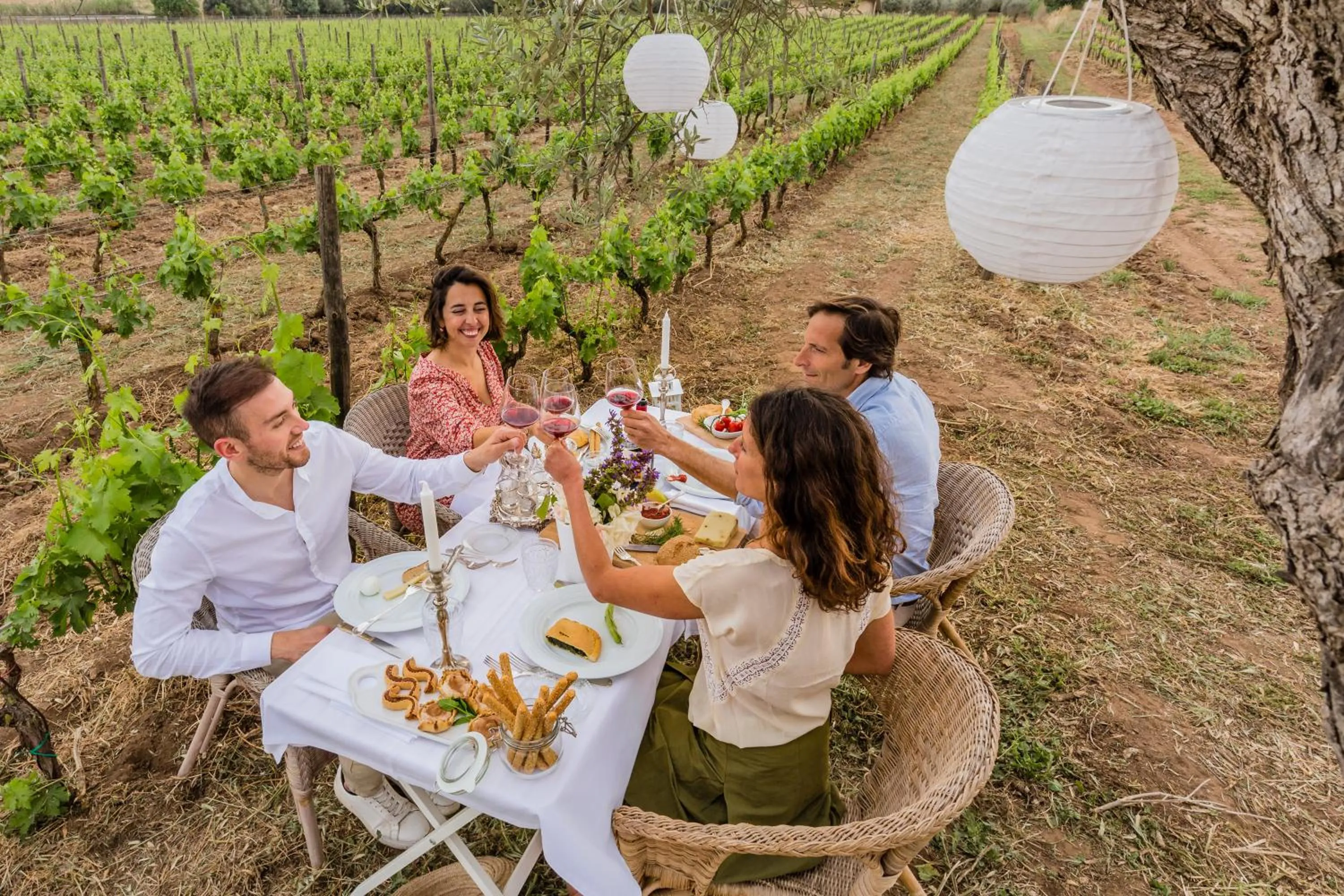 group of guests in Baglio Occhipinti