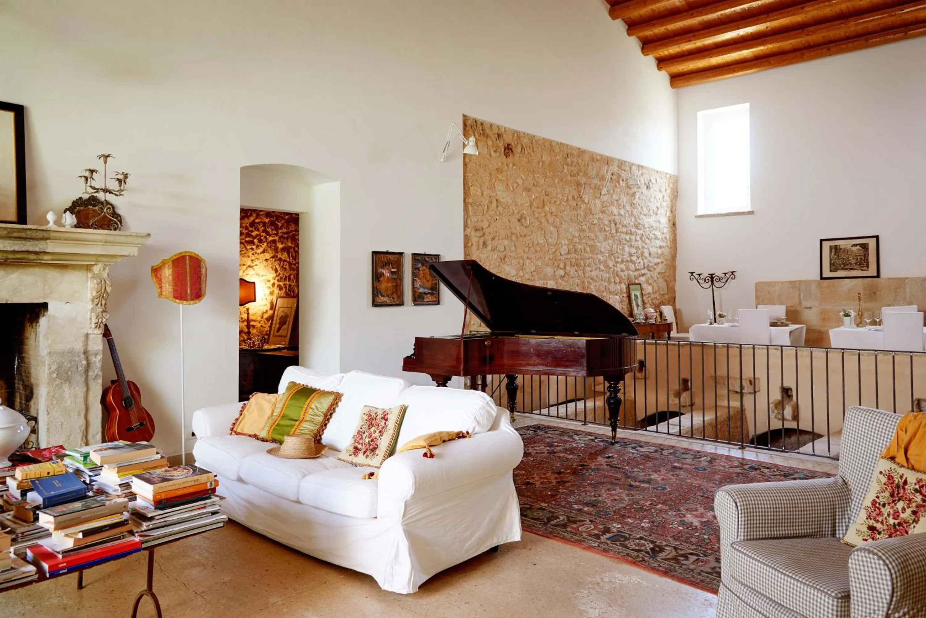 Living room in Baglio Occhipinti