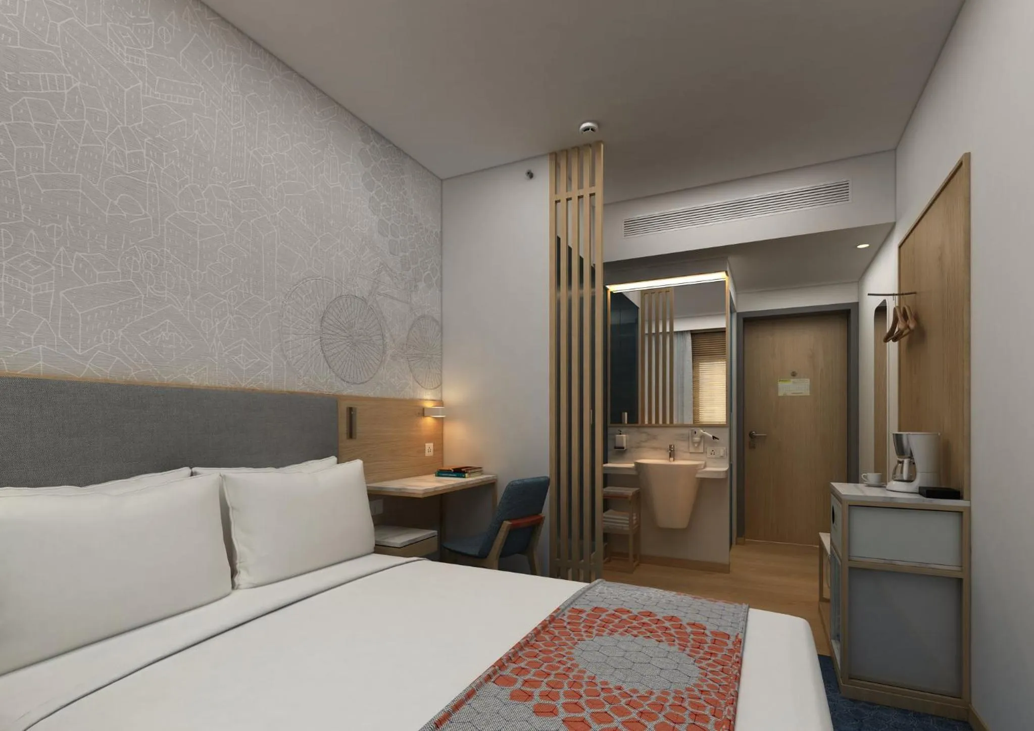 Photo of the whole room, Bed in Holiday Inn Express Gurugram Sector 50 by IHG