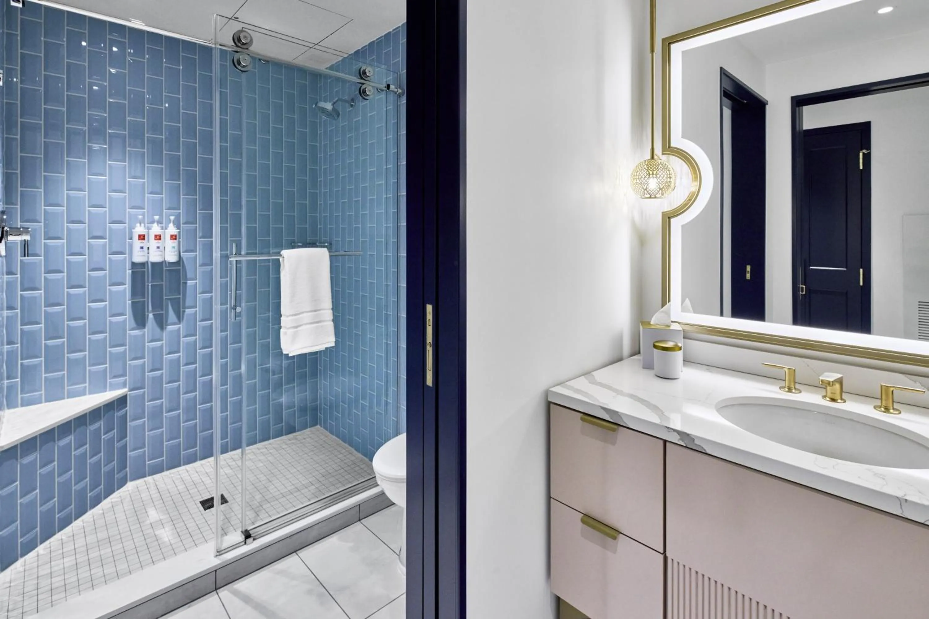 Bathroom in Universal's Helios Grand Hotel, a Loews Hotel