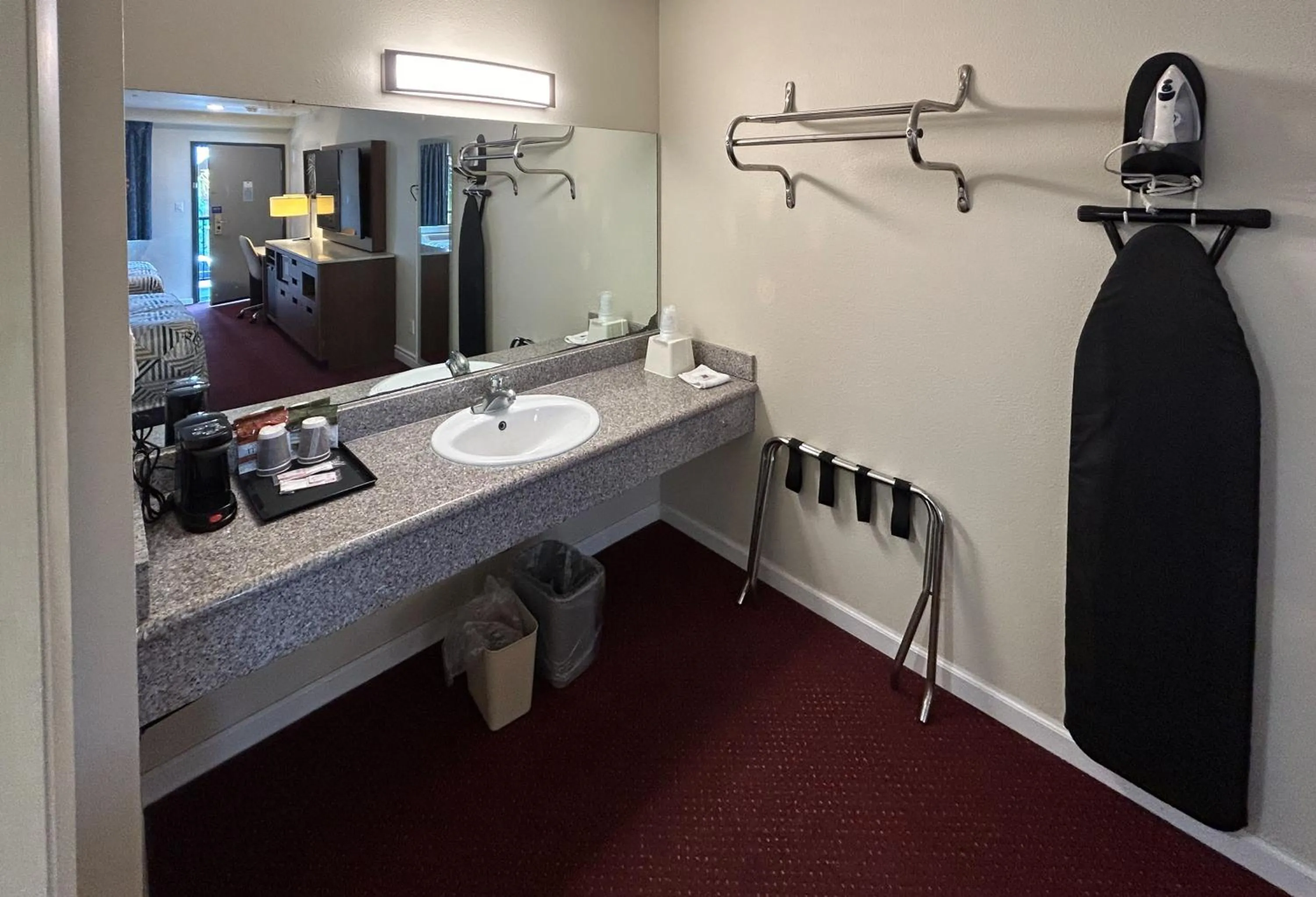 Bathroom in Studio 6 Suites Santa Ana, CA