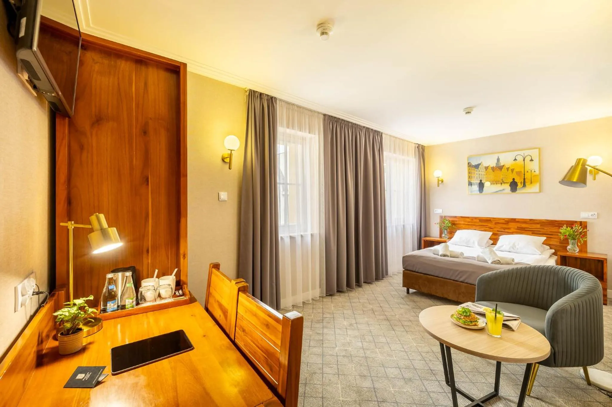 Bed in Hotel Piast Wrocław Centrum