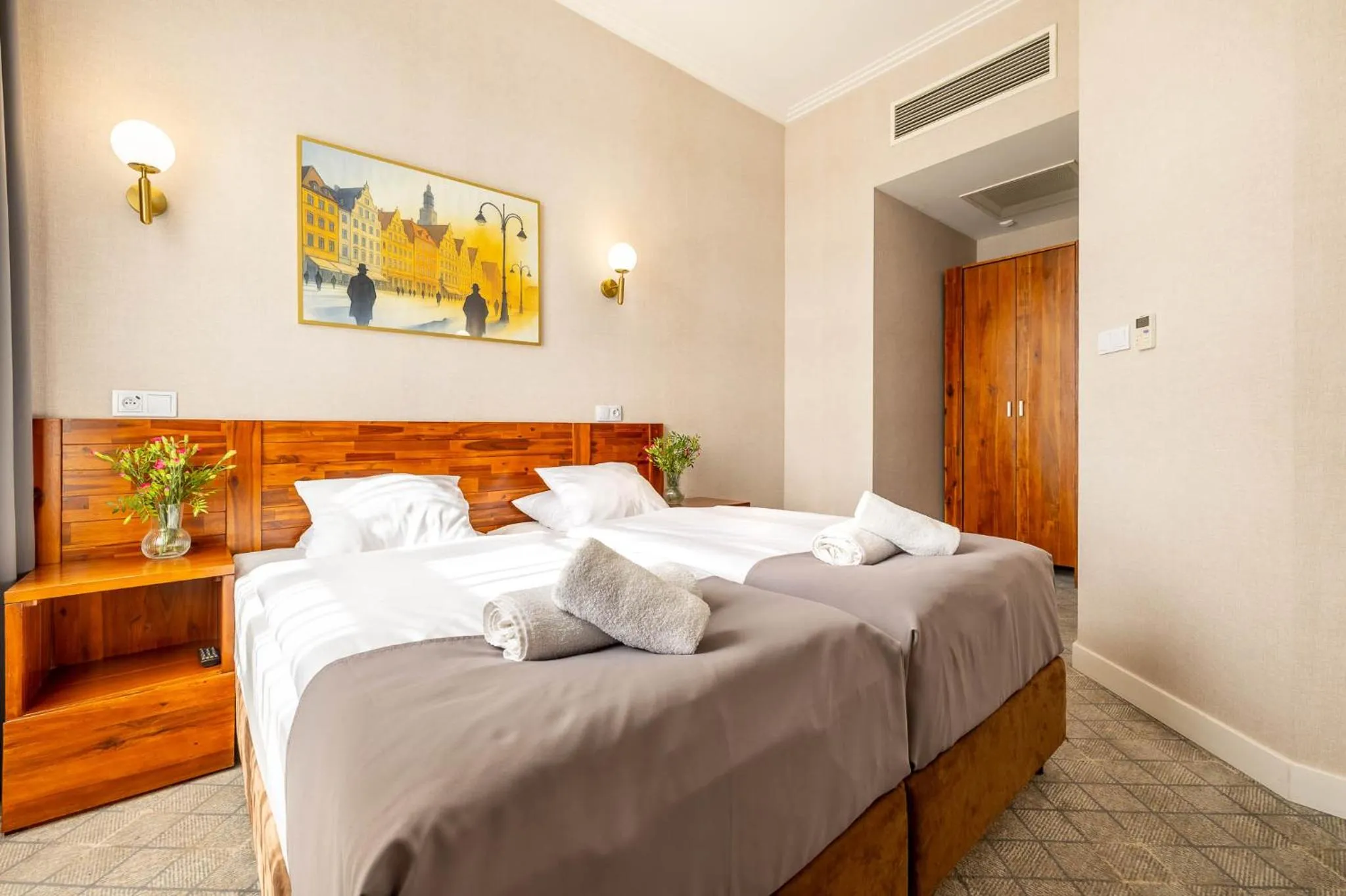 Bed in Hotel Piast Wrocław Centrum