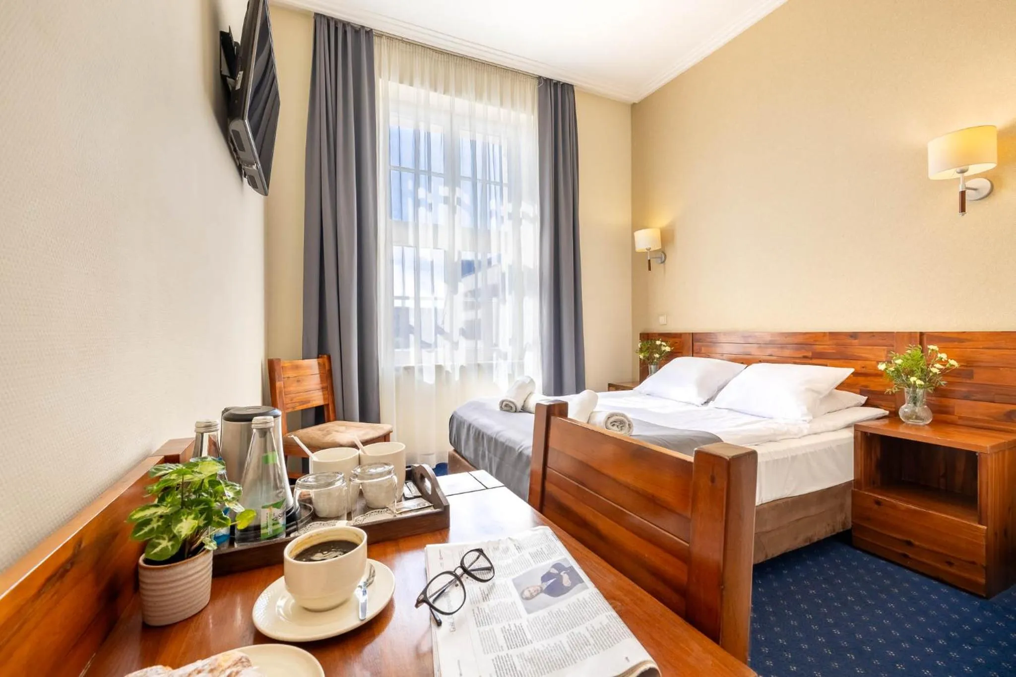 Bed in Hotel Piast Wrocław Centrum