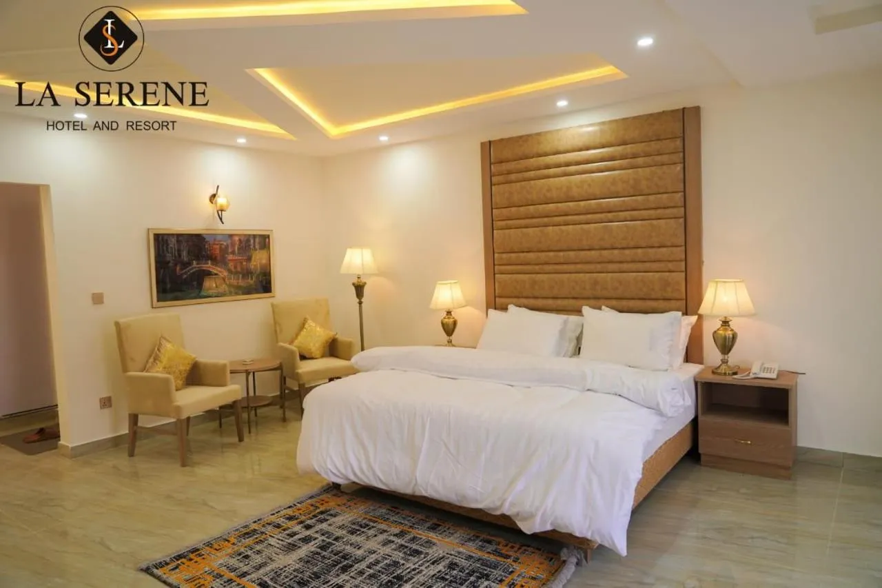 Shower, Bed in La Serene Hotel and Resort Kalam by Khan Familia Travels