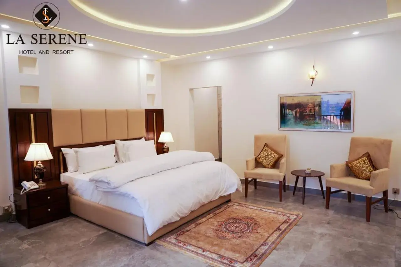King Suite with Balcony in La Serene Hotel and Resort Kalam by Khan Familia Travels King Suite with Balcony in La Serene Hotel and Resort Kalam by Khan Familia Travels