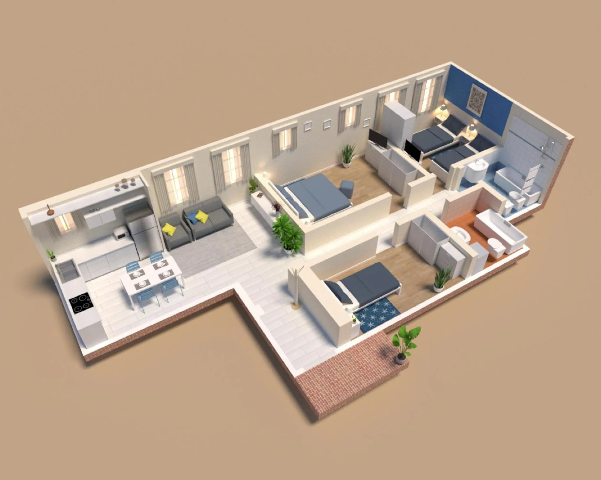 Floor plan in Ca' Degli Antichi Giardini Apartments