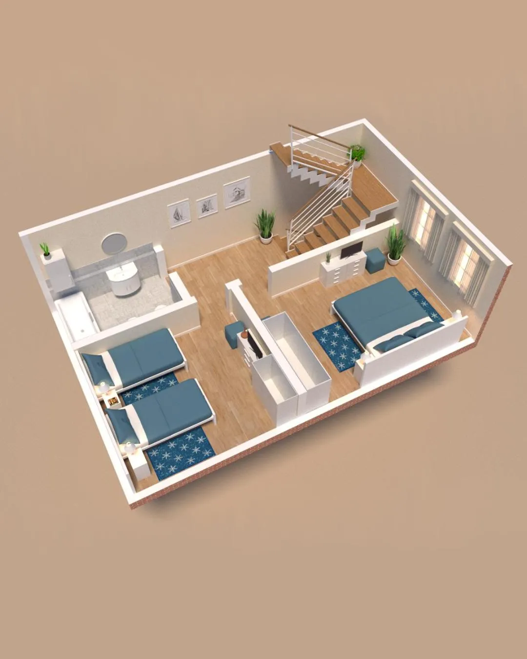 Floor plan in Ca' Degli Antichi Giardini Apartments