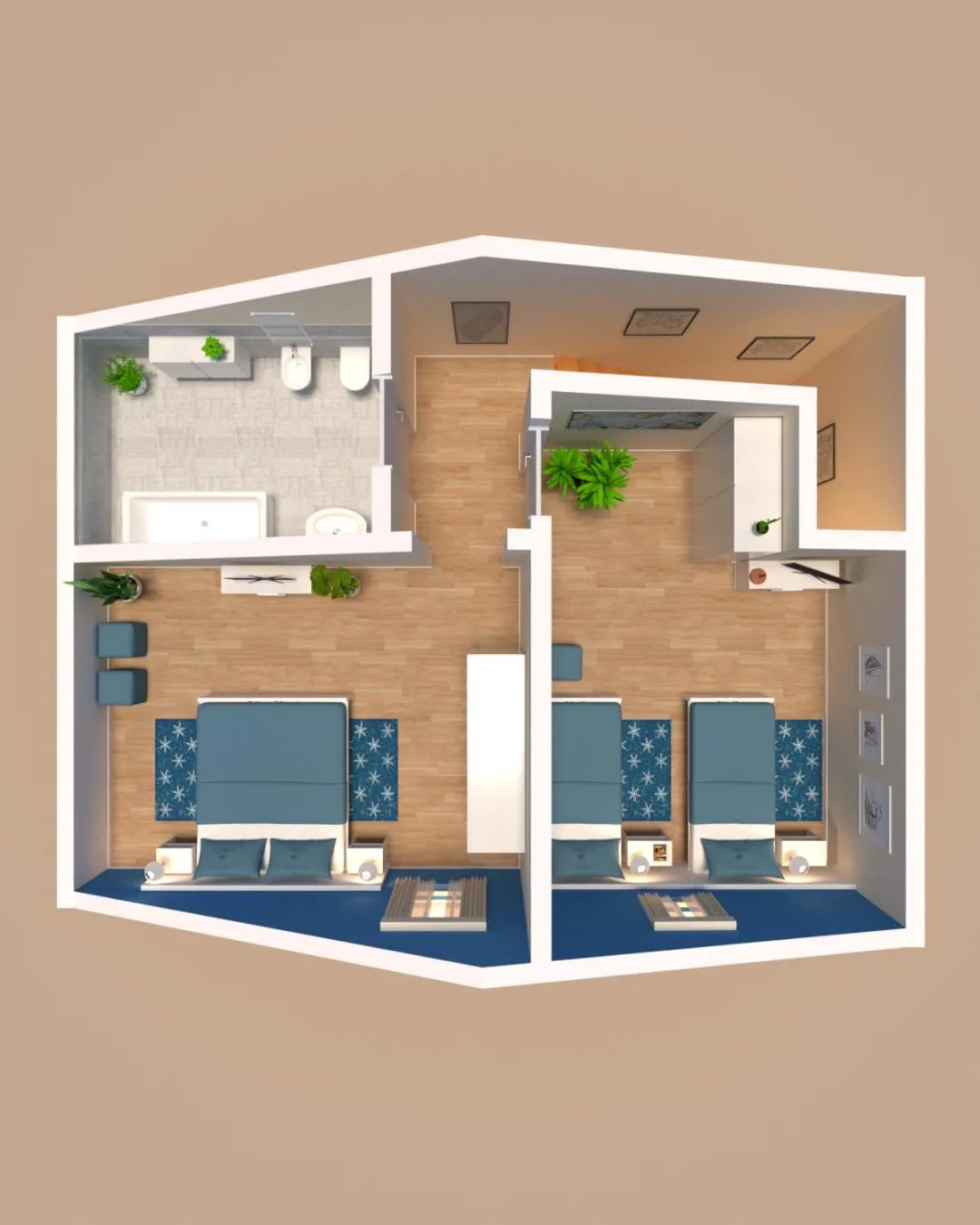 Floor plan in Ca' Degli Antichi Giardini Apartments