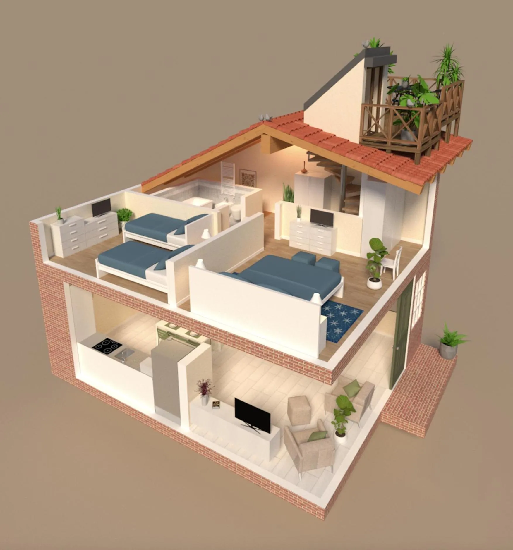 Floor plan in Ca' Degli Antichi Giardini Apartments
