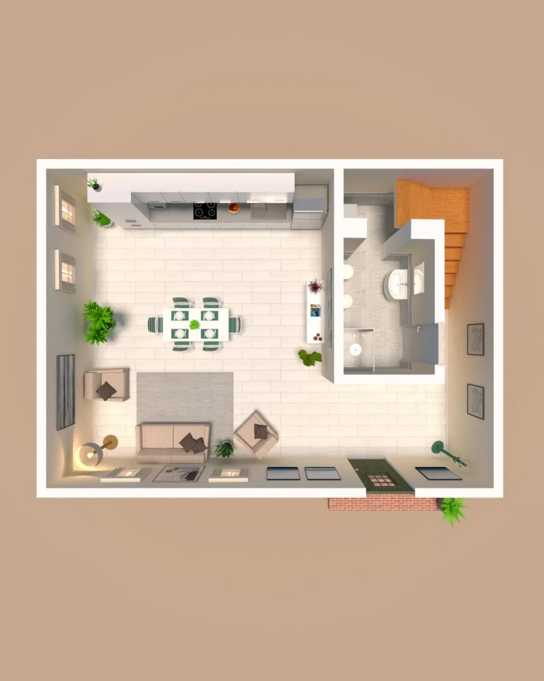 Floor plan in Ca' Degli Antichi Giardini Apartments