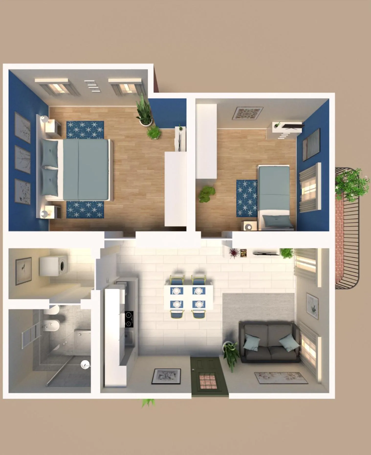 Floor plan in Ca' Degli Antichi Giardini Apartments