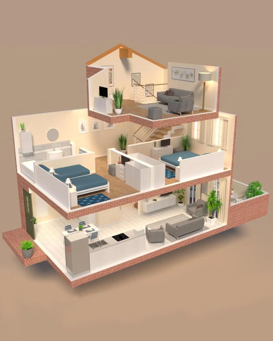 Floor plan in Ca' Degli Antichi Giardini Apartments