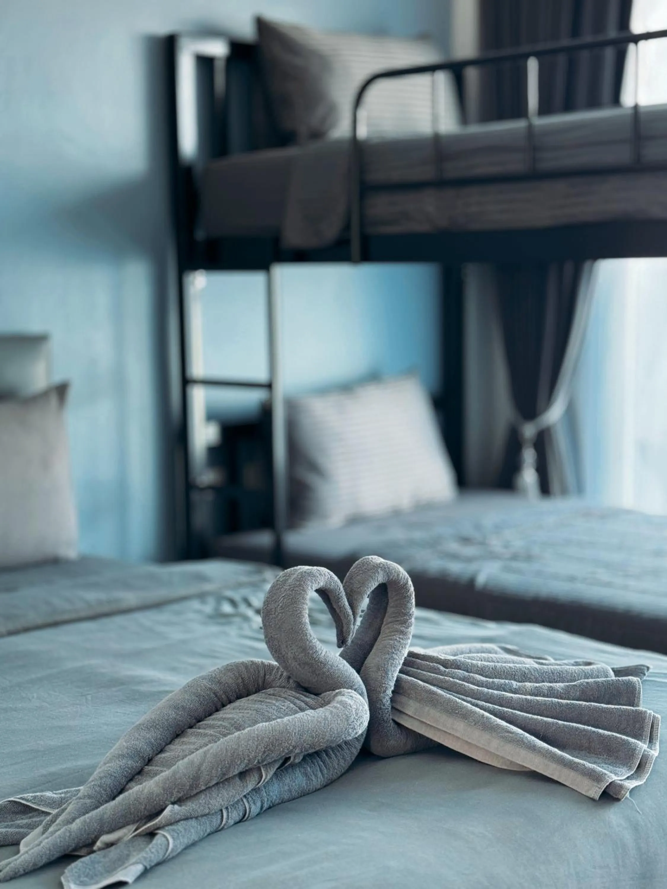 Bed in Reboot Retreat Beach Resort, Restaurant, and Coffee Shop