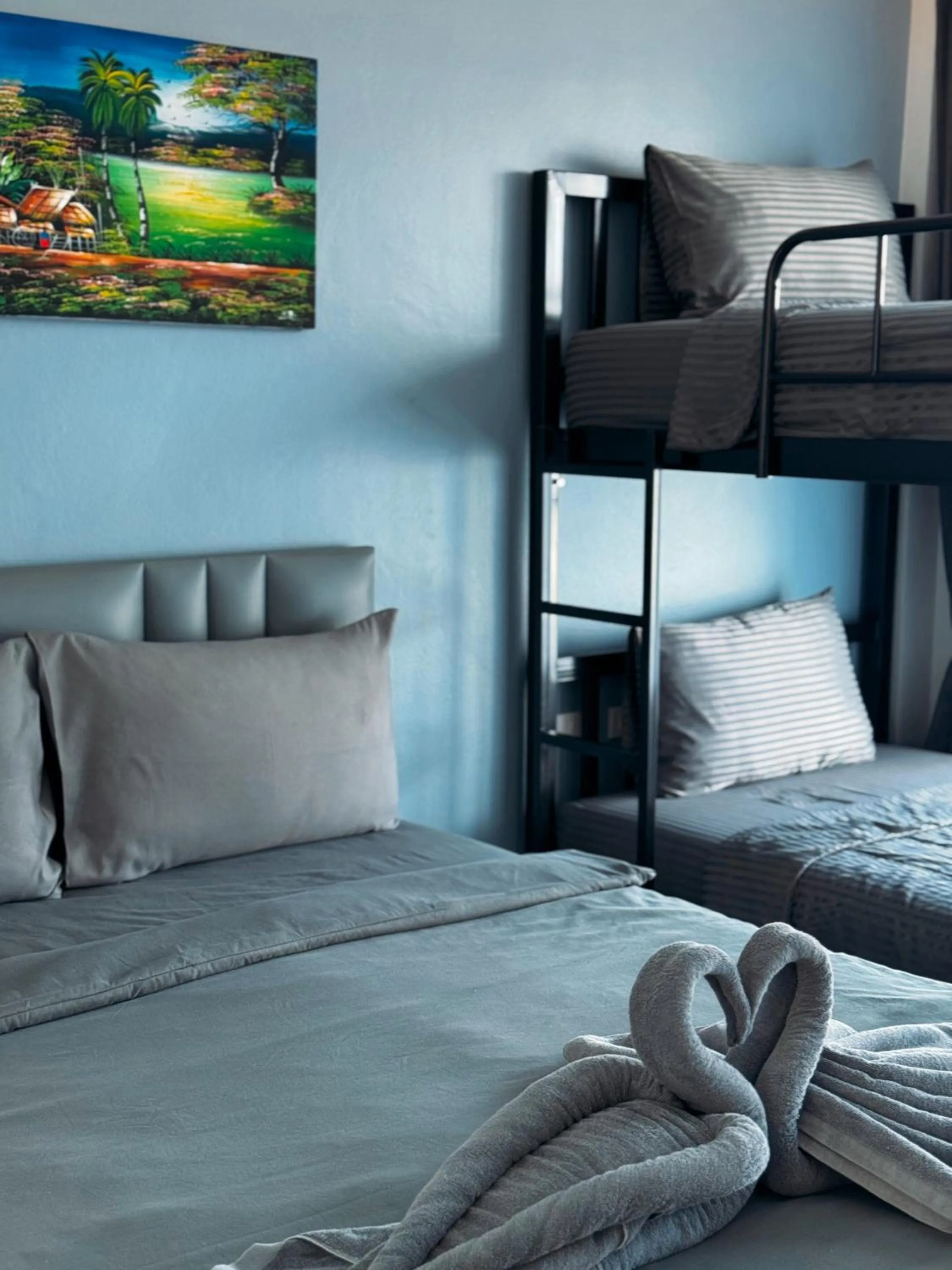 Bed in Reboot Retreat Beach Resort, Restaurant, and Coffee Shop