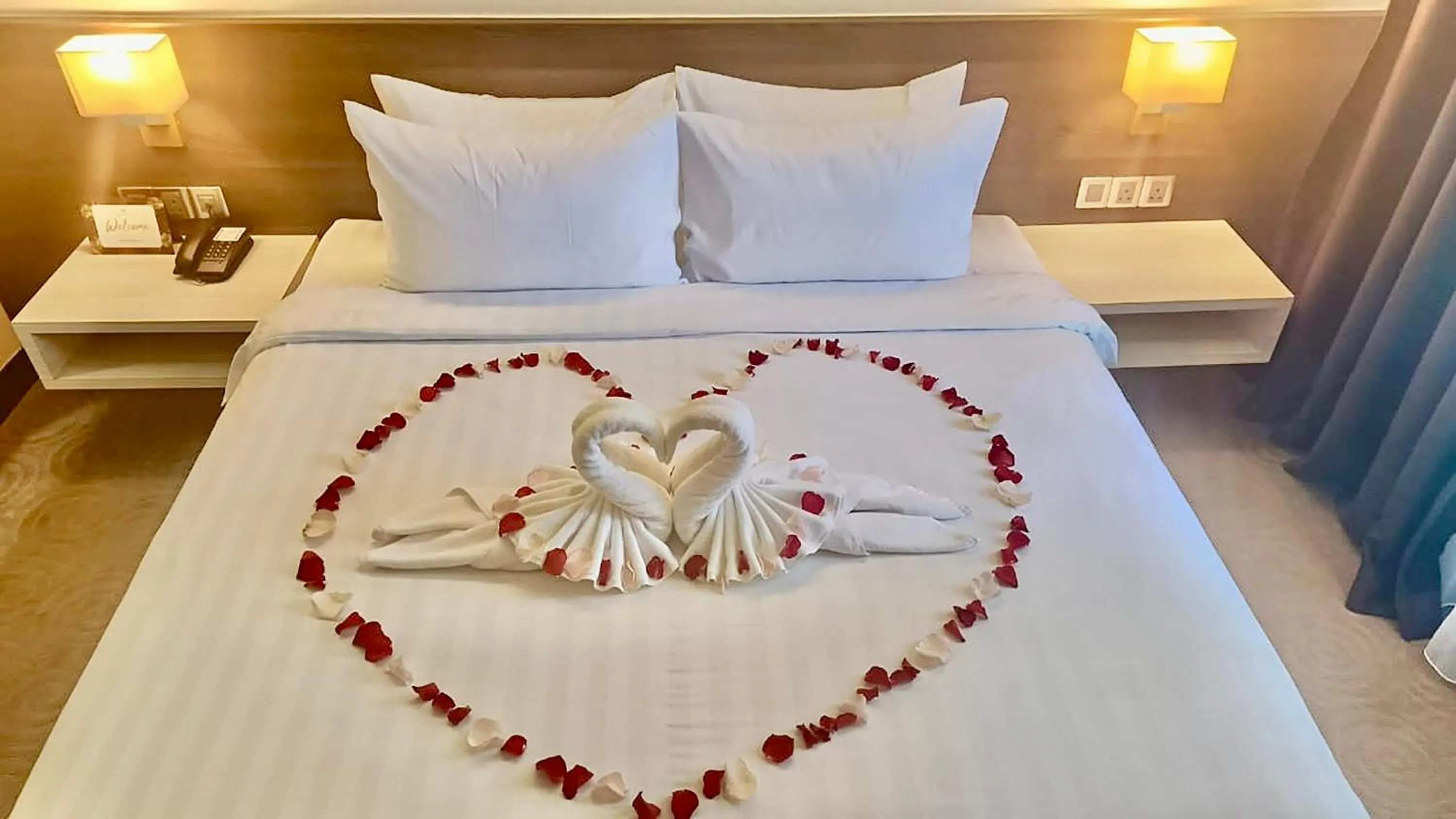 Decorative detail, Bed in Hotel Tamara Melaka