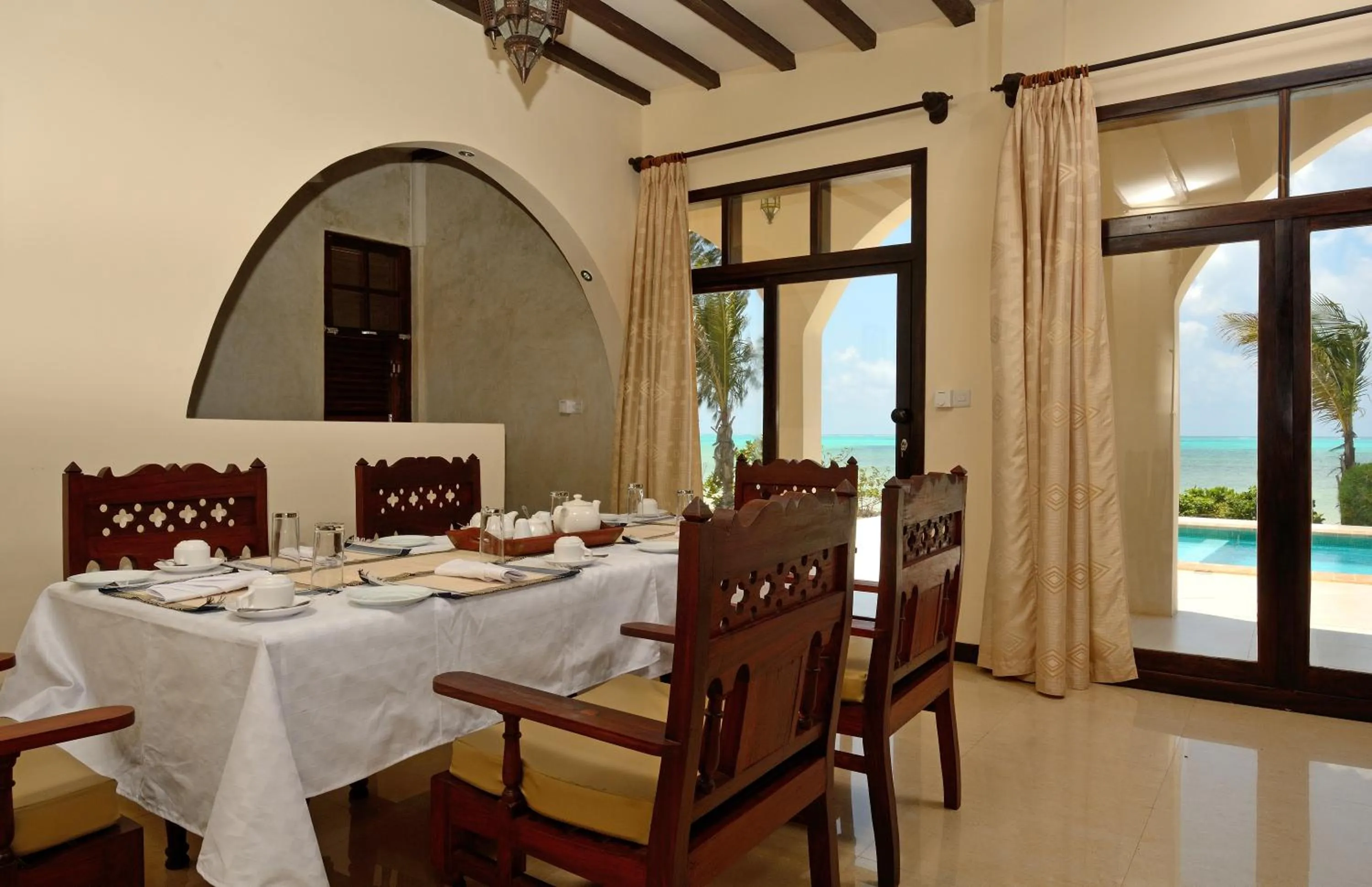 Dining area in Villa Serenity, Tanzania Unforgettable