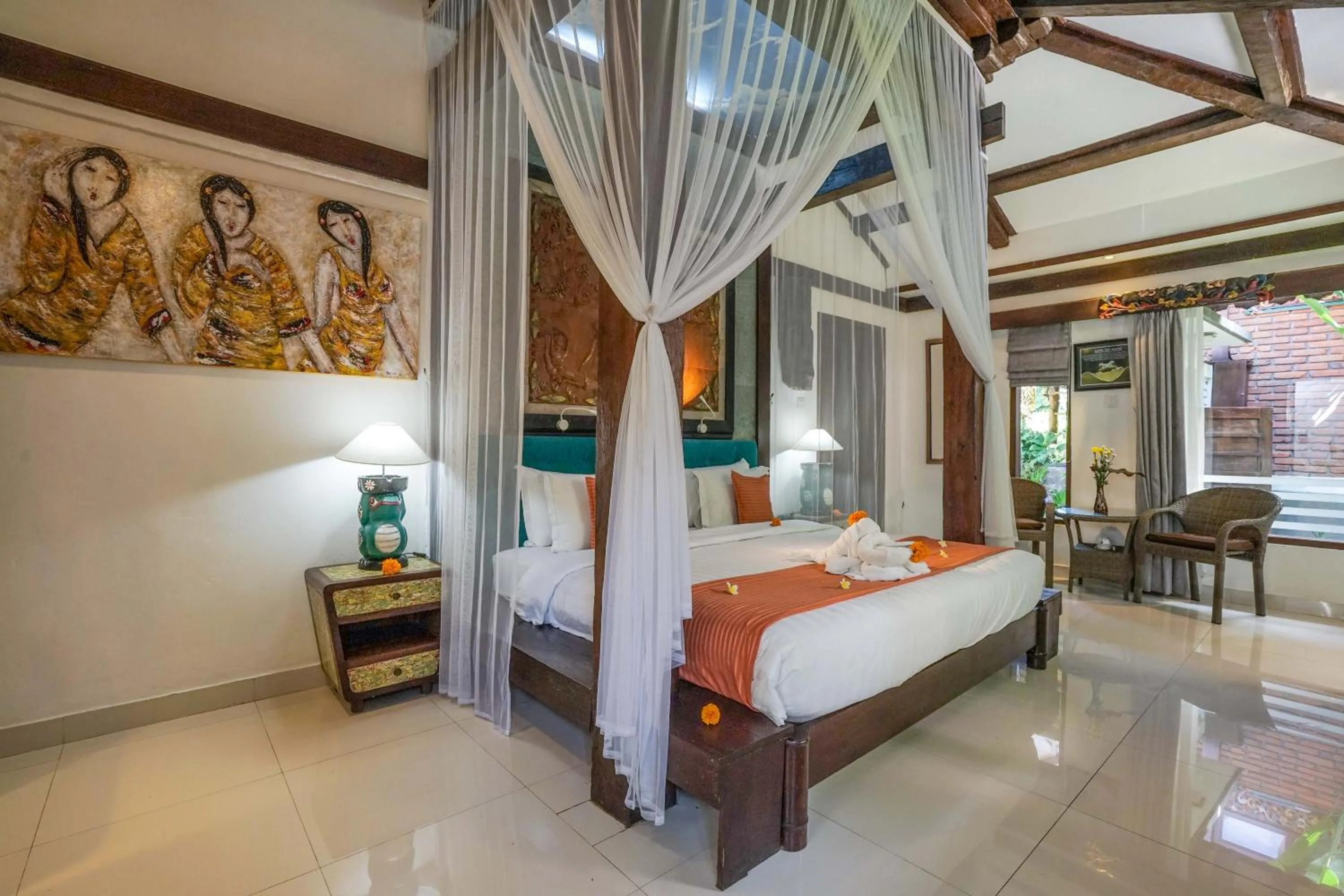 Patio, Bed in KTS Balinese Villas