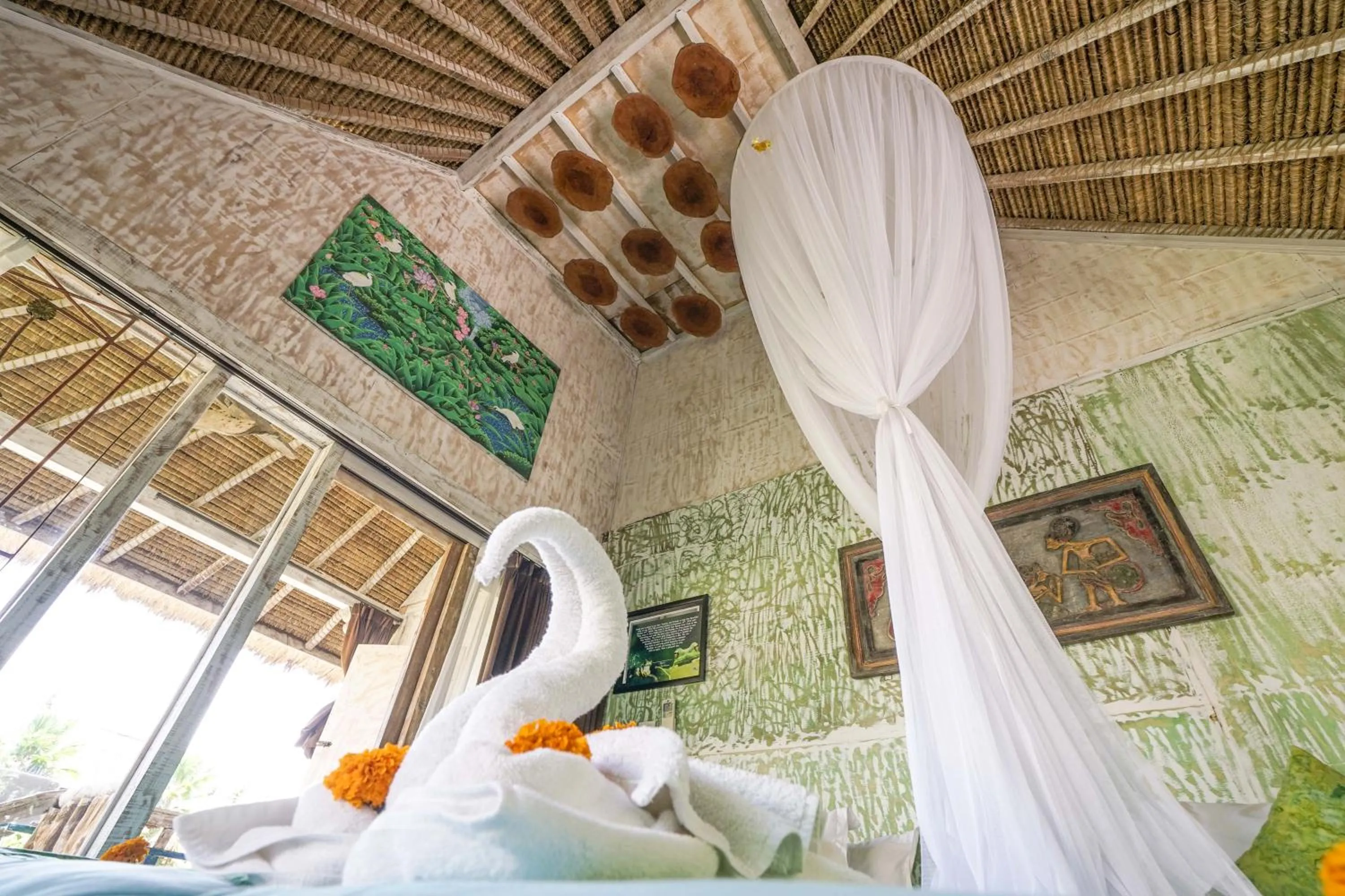 Shower, Bed in KTS Balinese Villas
