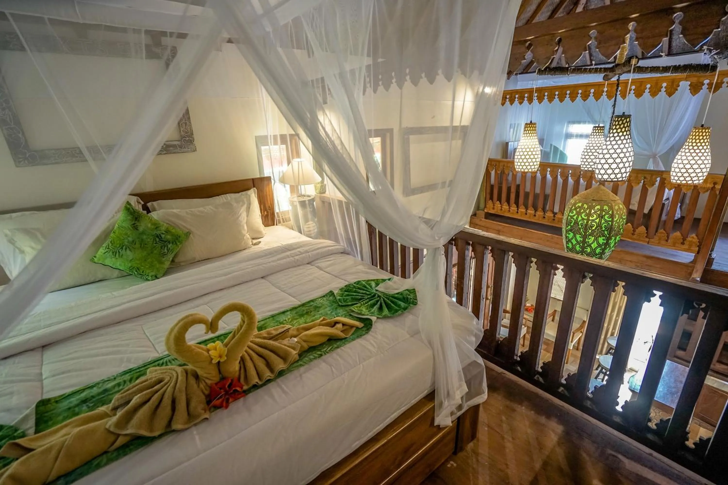 Bed in KTS Balinese Villas