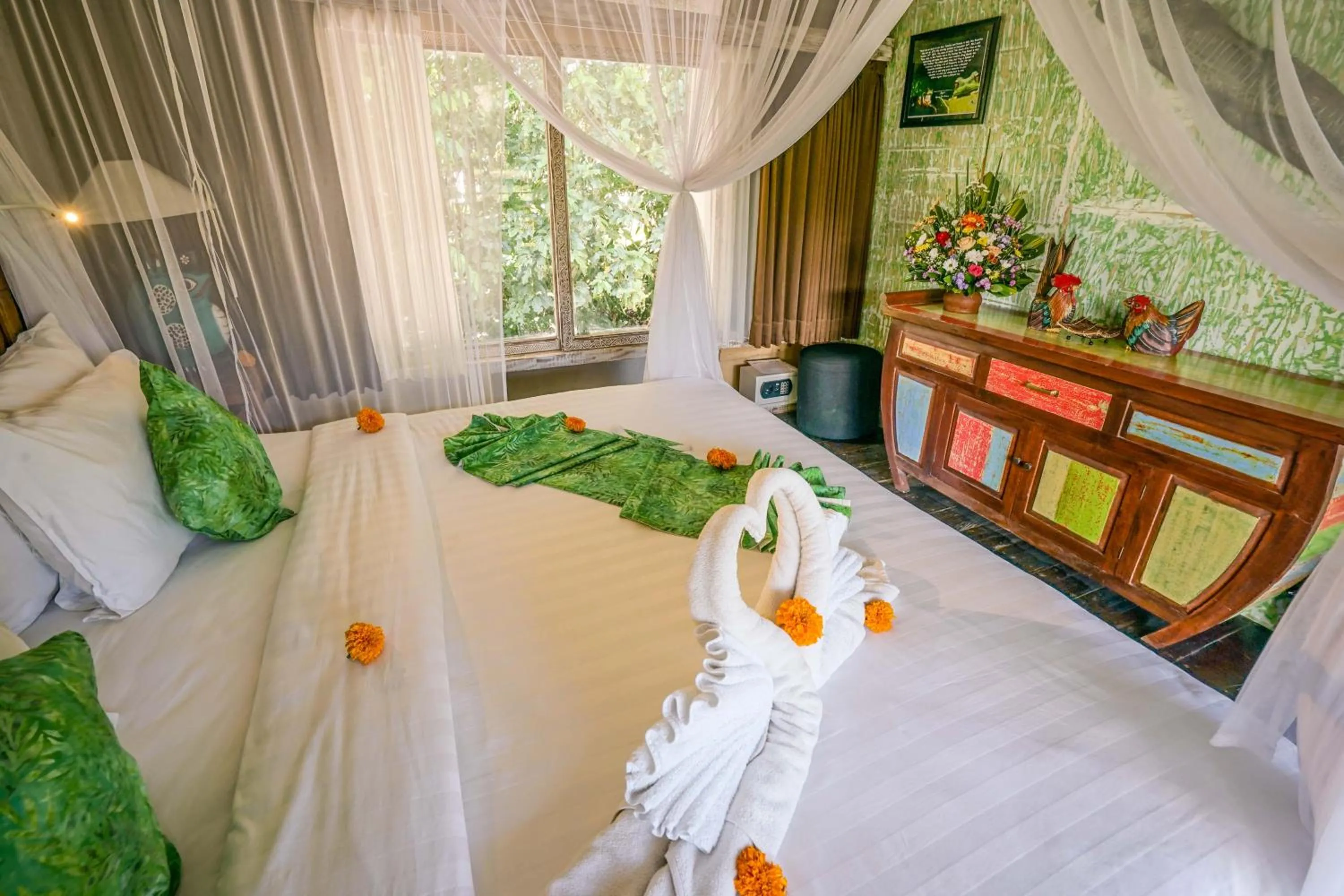 Patio, Bed in KTS Balinese Villas
