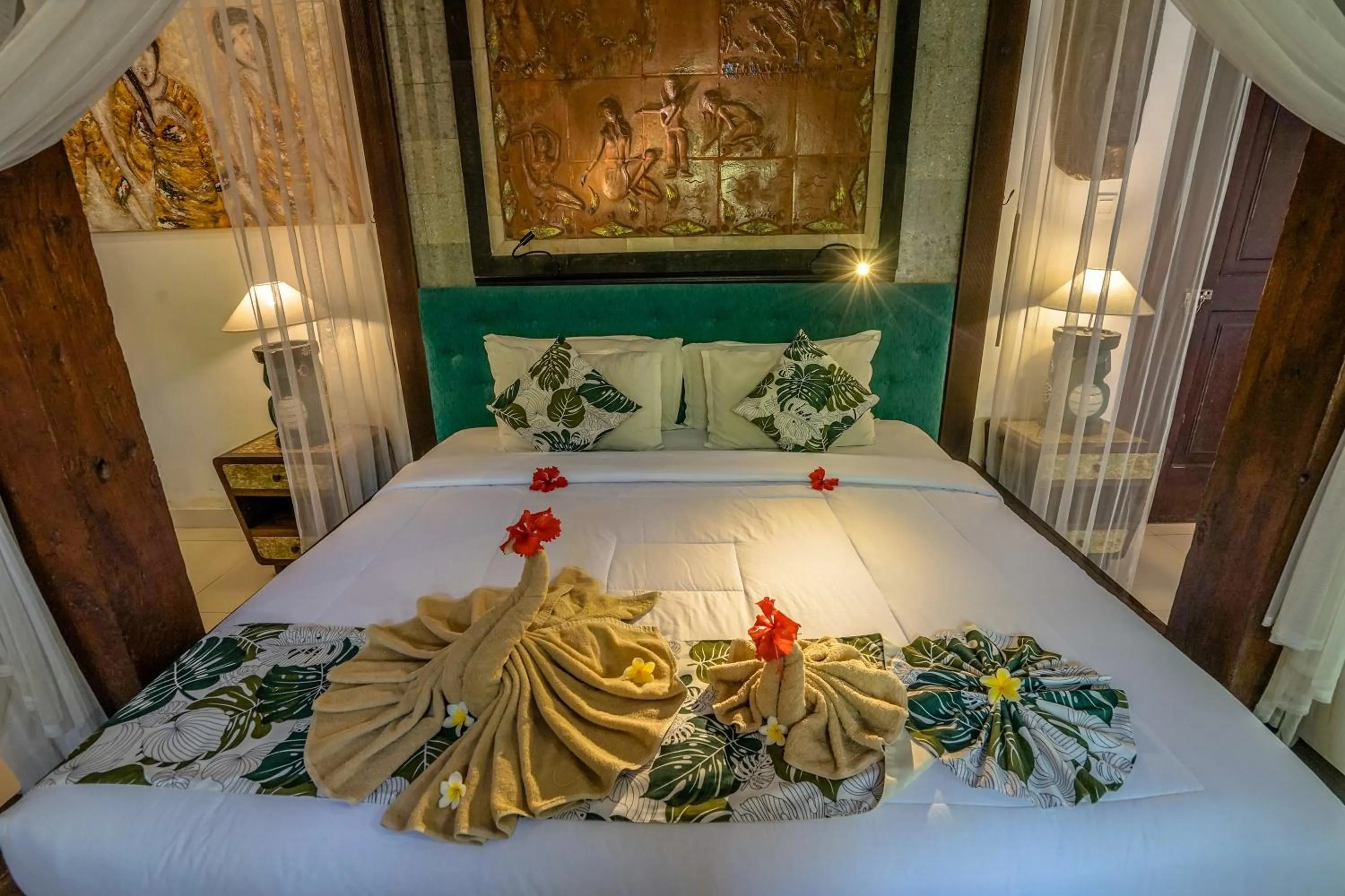 Bed in KTS Balinese Villas