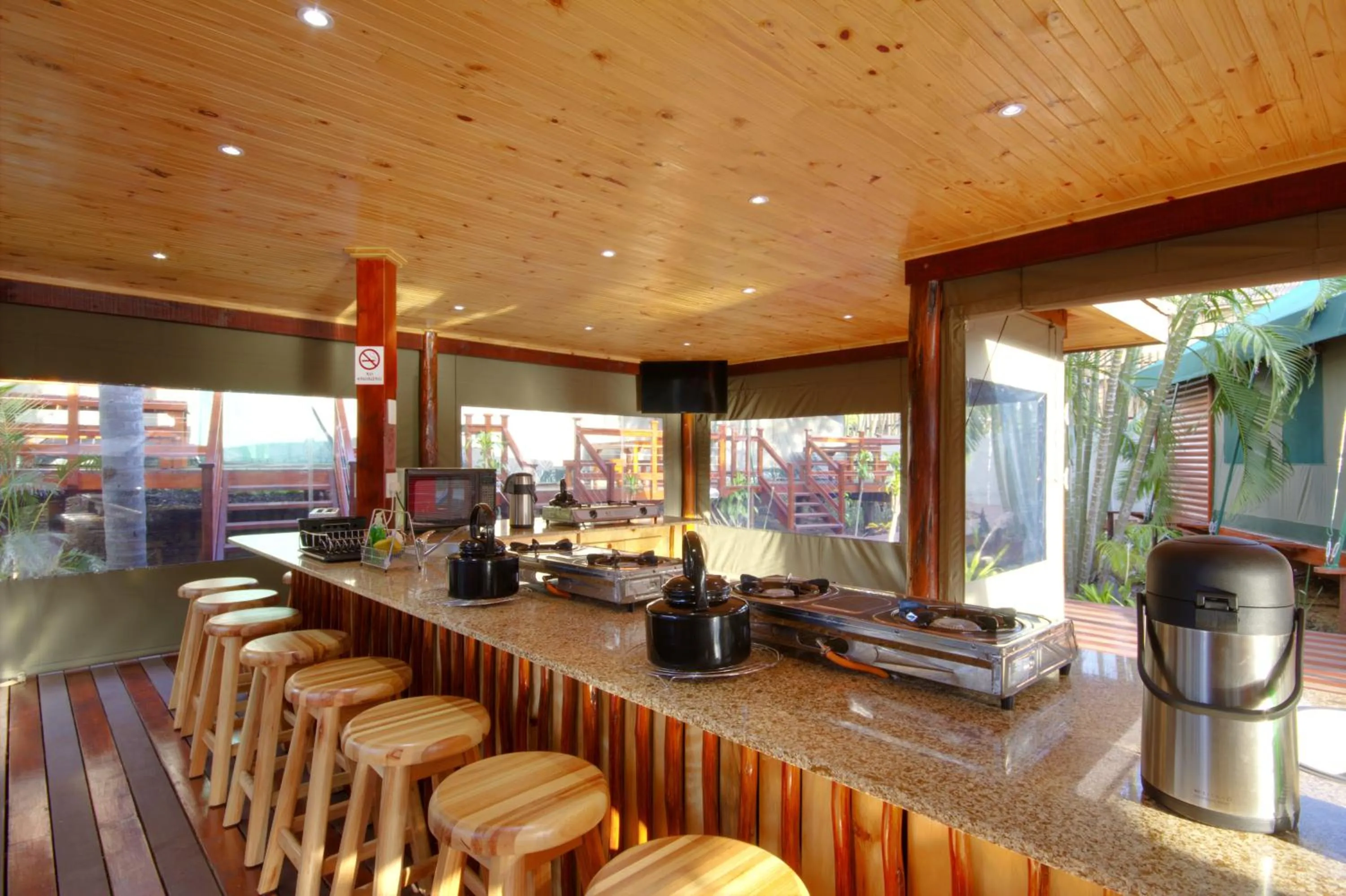 Communal lounge/ TV room in Luxury Tented Village @ Urban Glamping