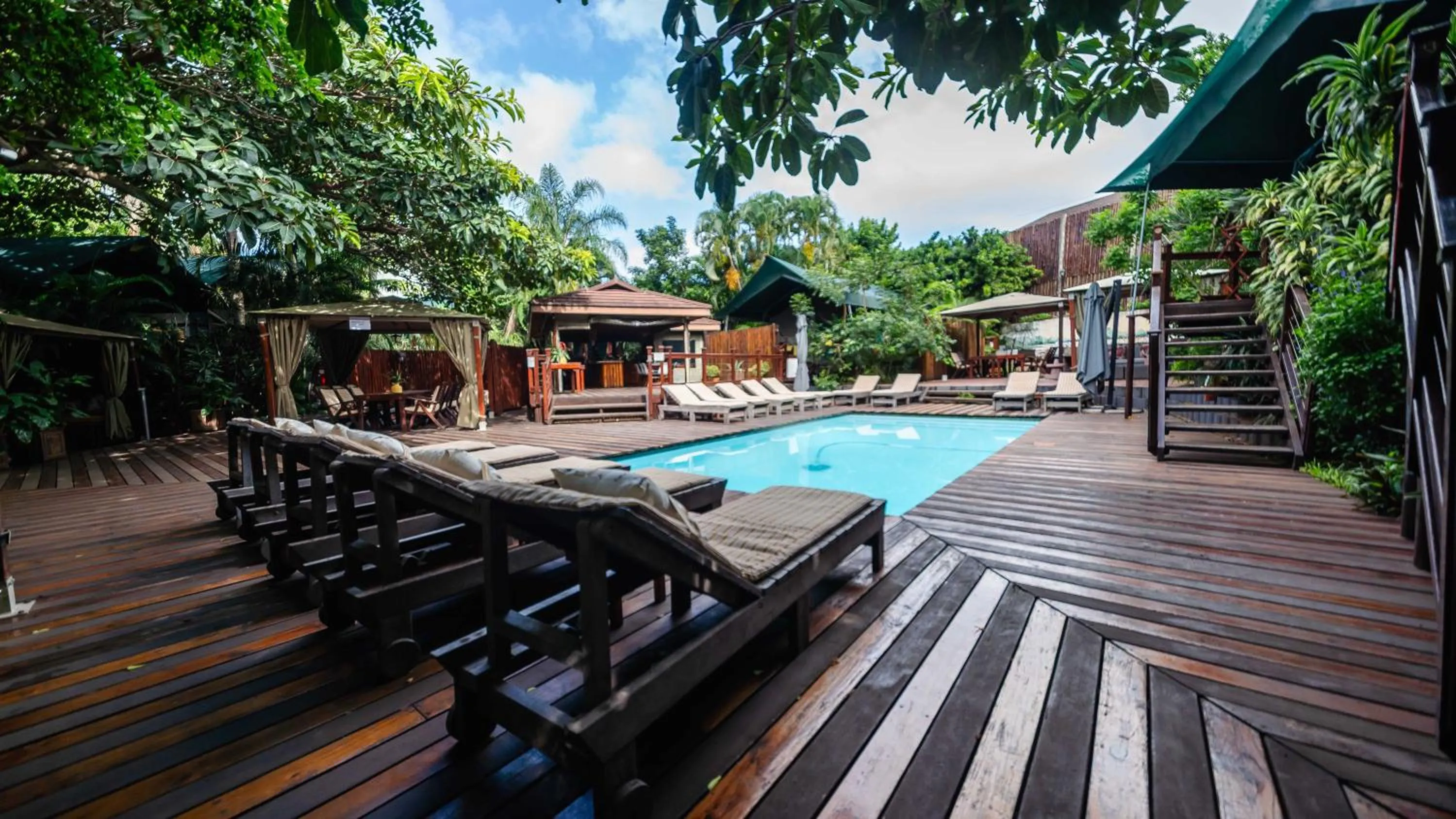 Pool view in Luxury Tented Village @ Urban Glamping