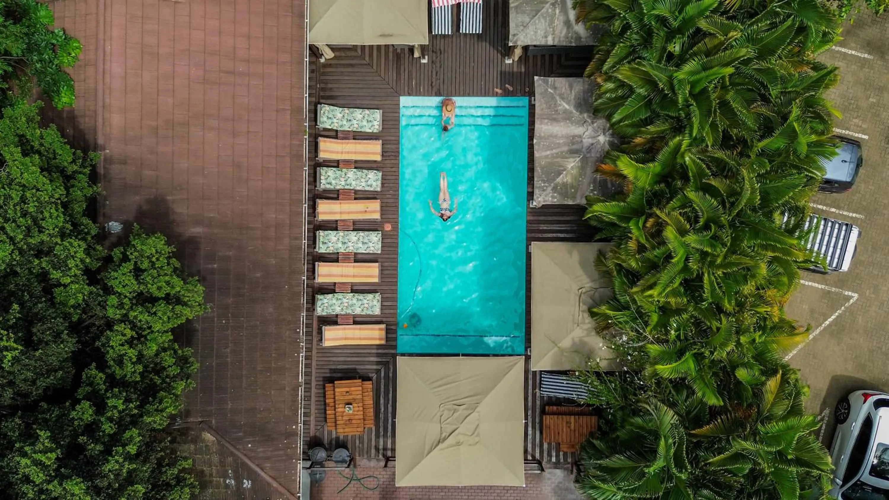 Pool view in Luxury Tented Village @ Urban Glamping