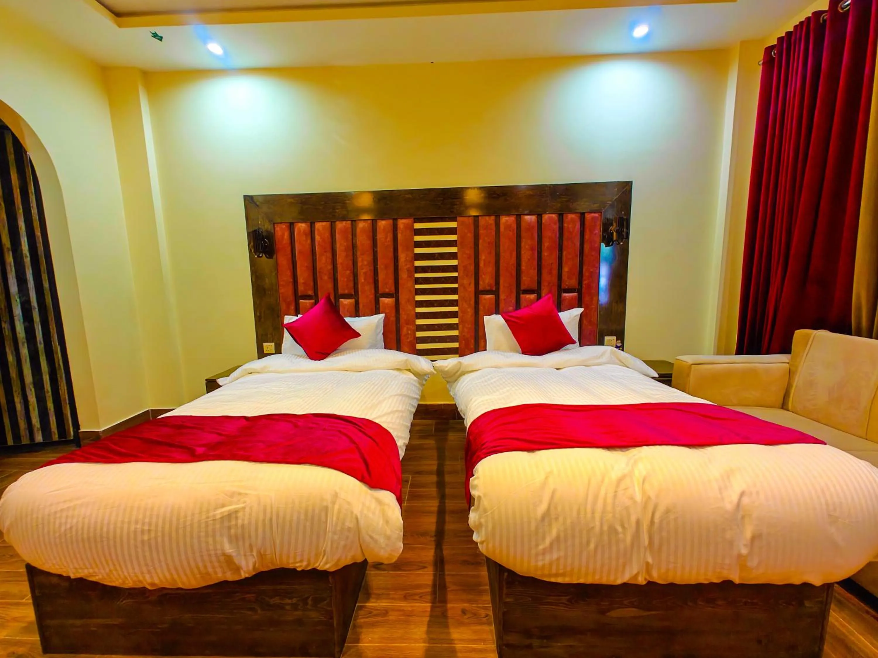 Bed in Kabirs Hotel Kalam