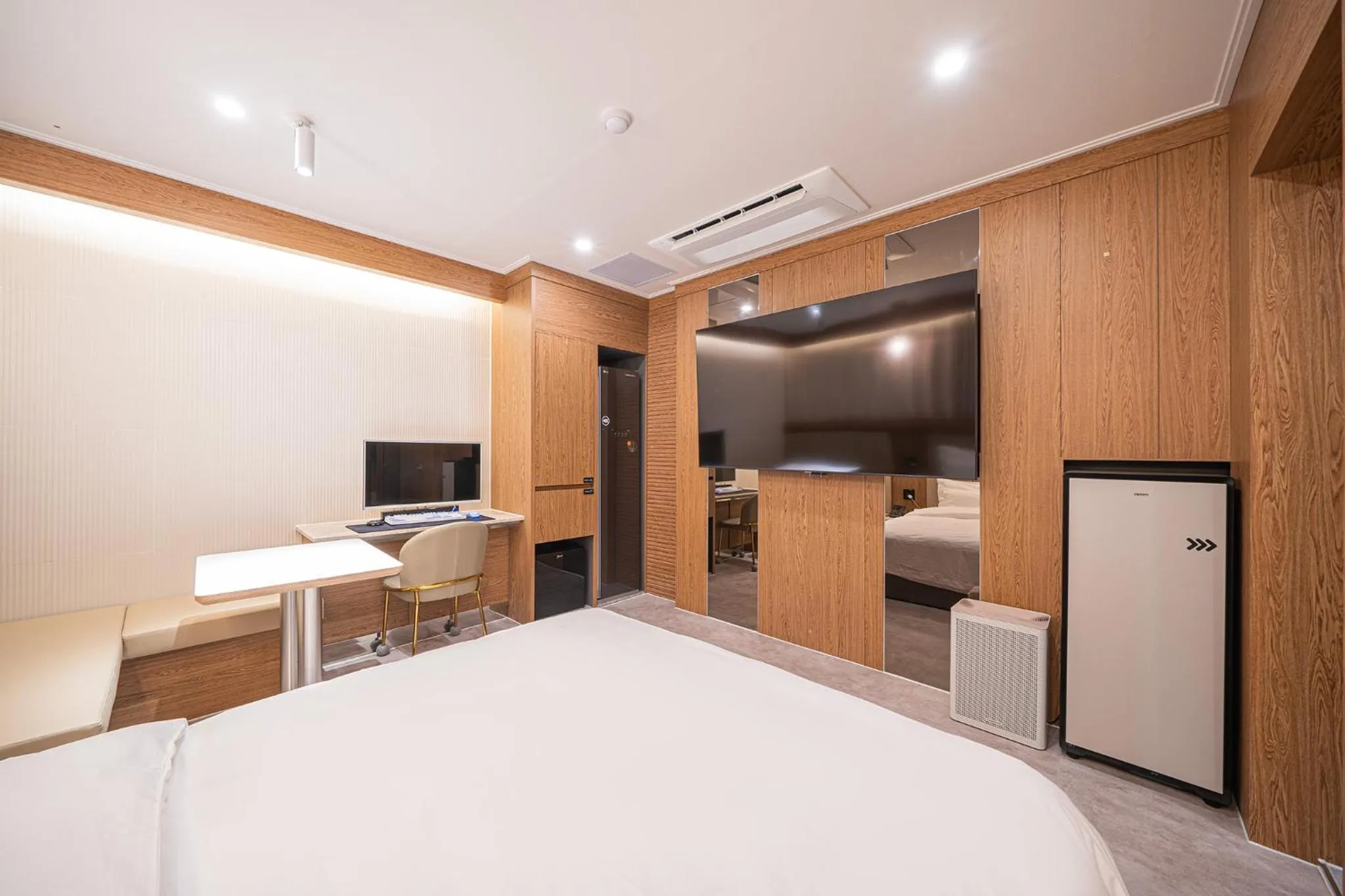 Bed in Brown Dot Hotel Sangju