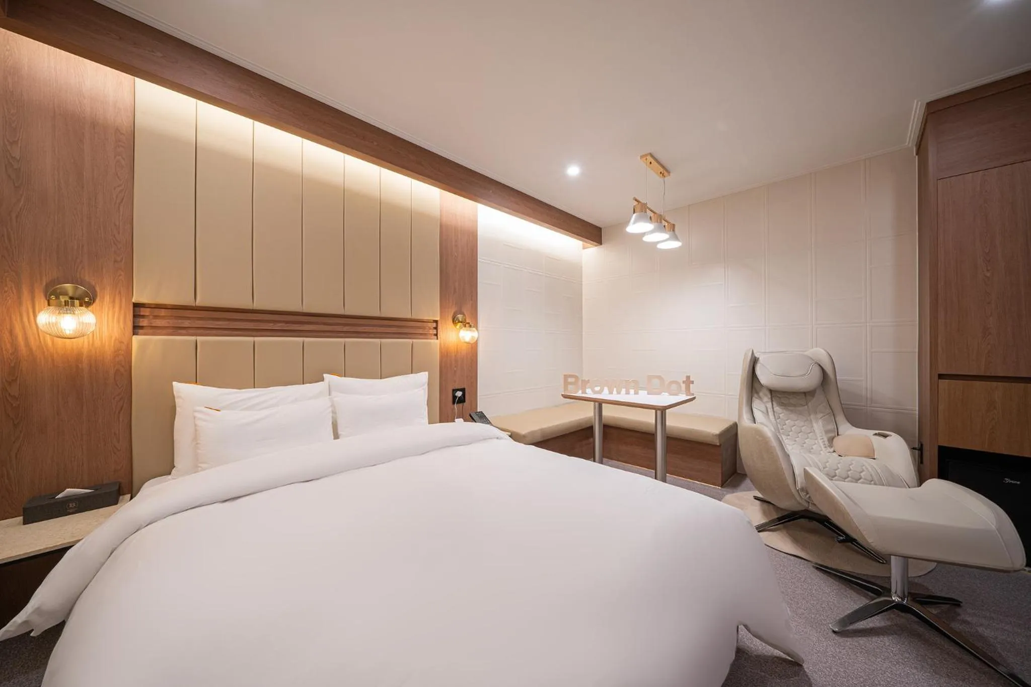 Bed in Brown Dot Hotel Sangju