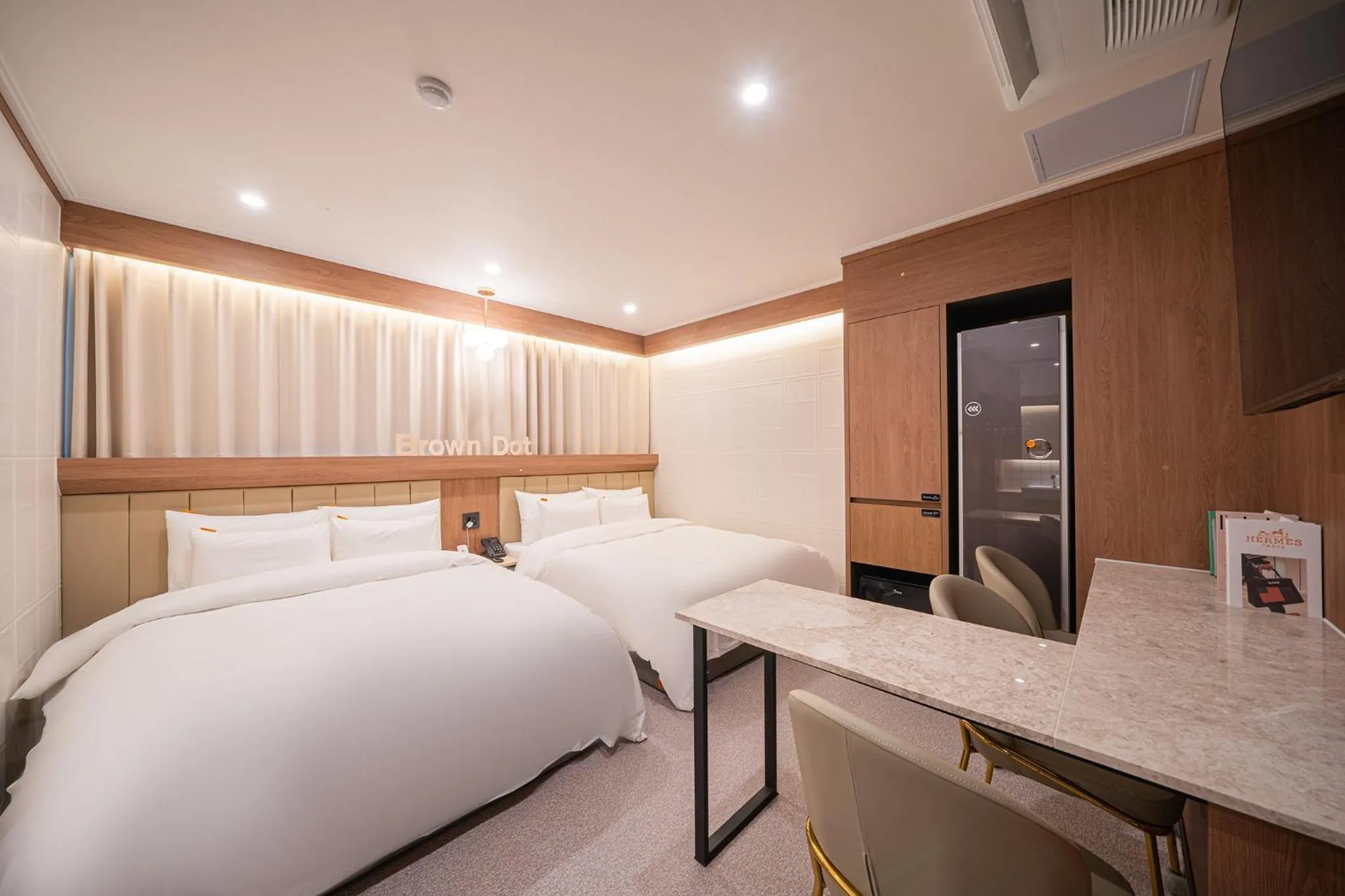 Bed in Brown Dot Hotel Sangju