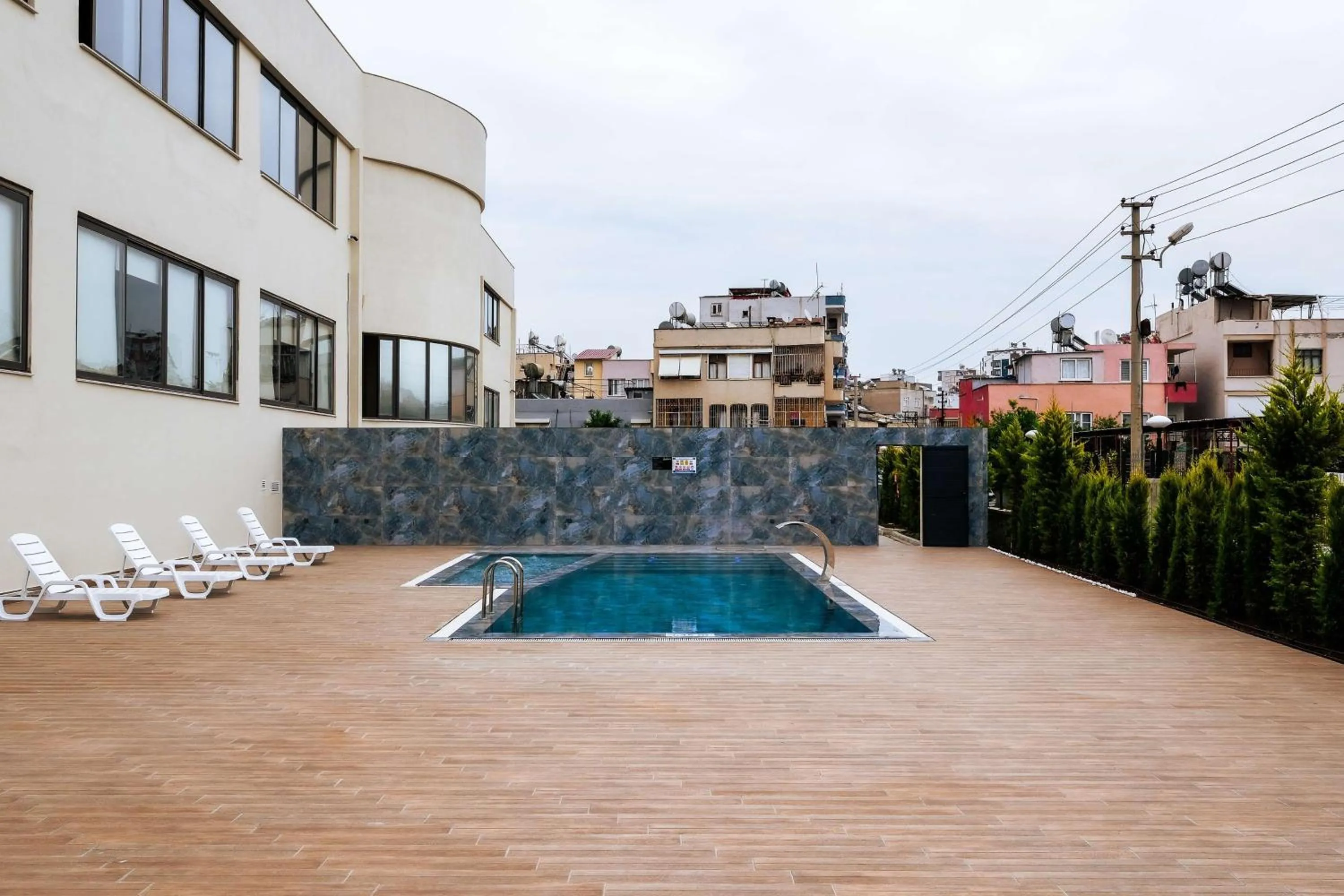 Pool view in Radisson Hotel Mersin